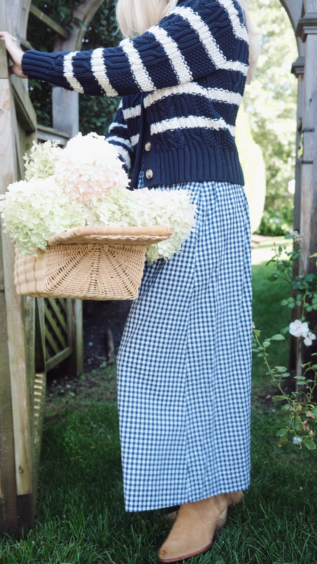 Charlotte Skirt - Navy Gingham