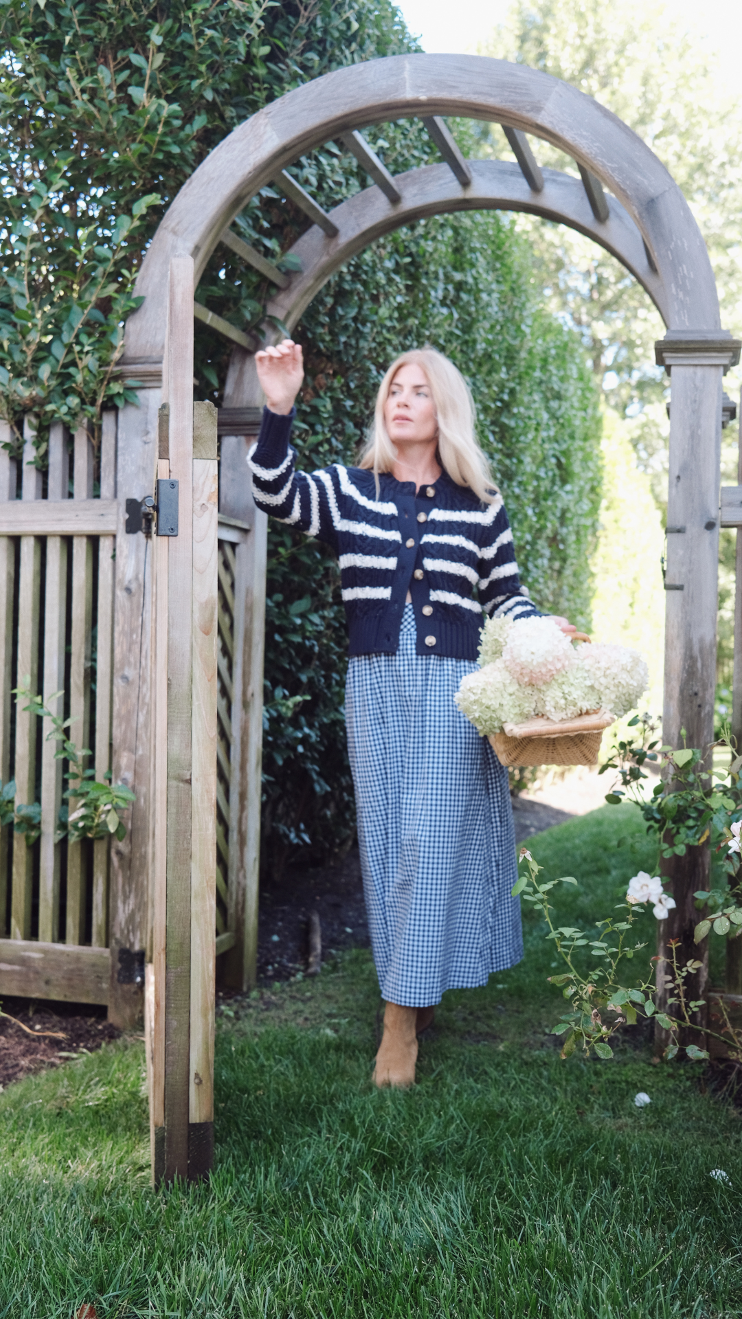 Charlotte Skirt - Navy Gingham