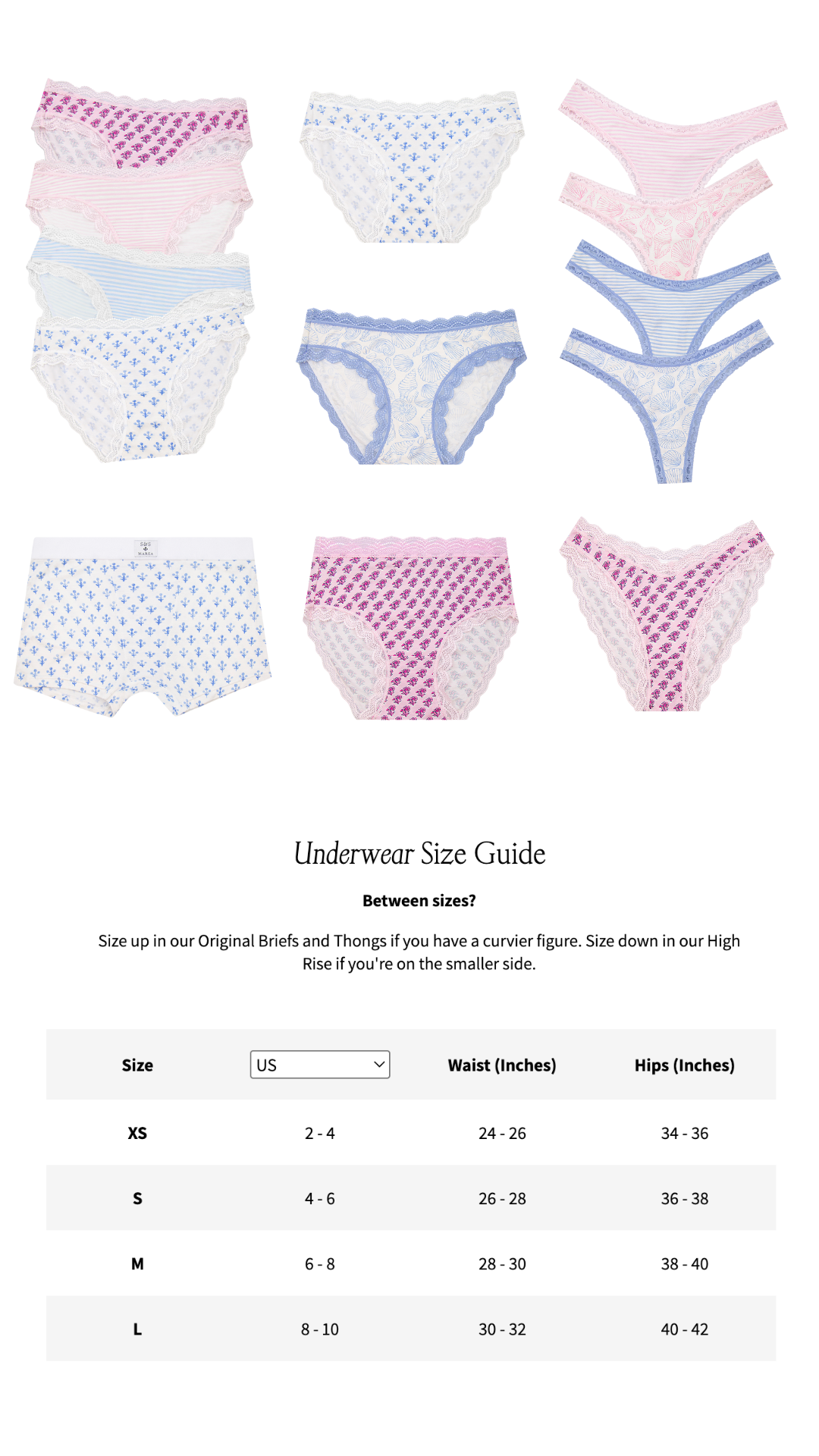 Boxer Shorts - Blue Marea Flower Sprig