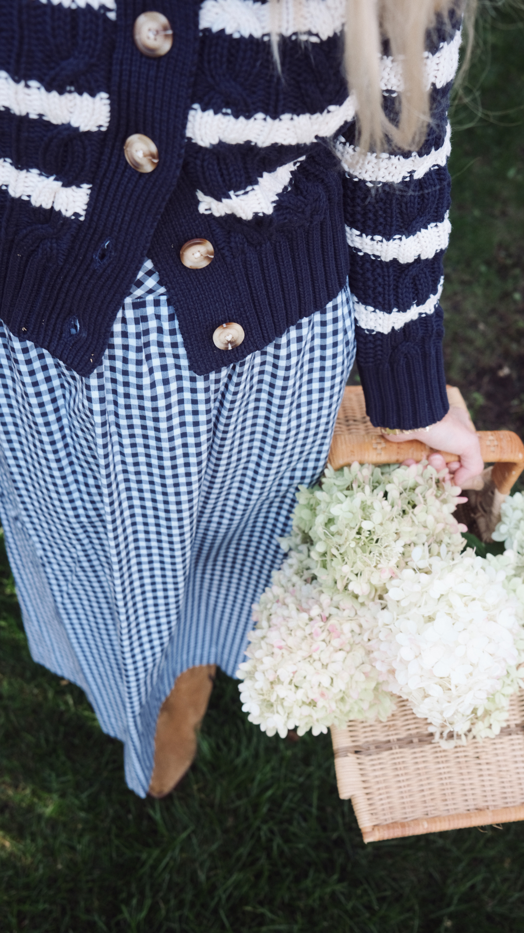 Charlotte Skirt - Navy Gingham