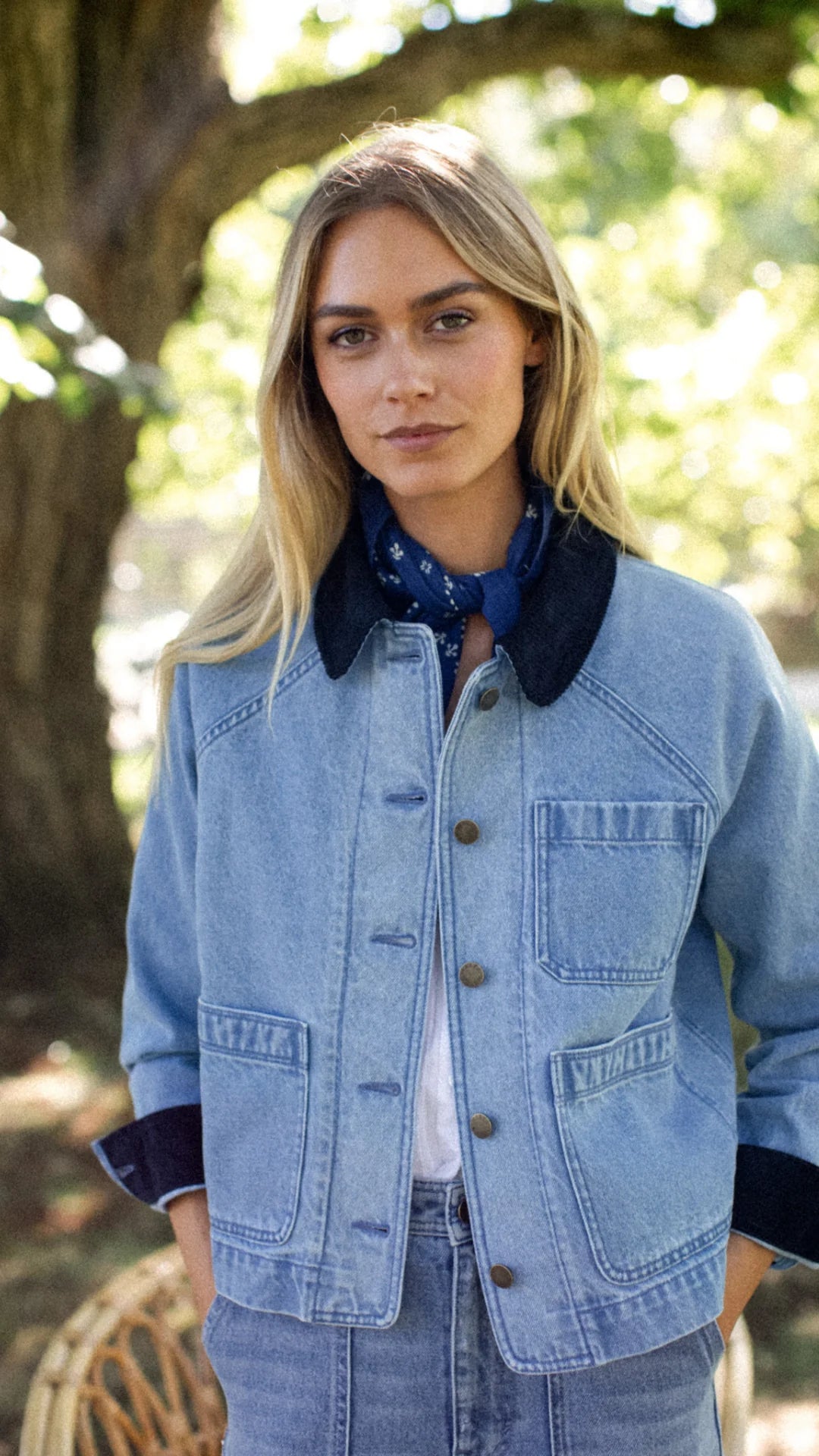 Denim Lee Barn Jacket - Fairfield Wash – Marea by Liz Joy