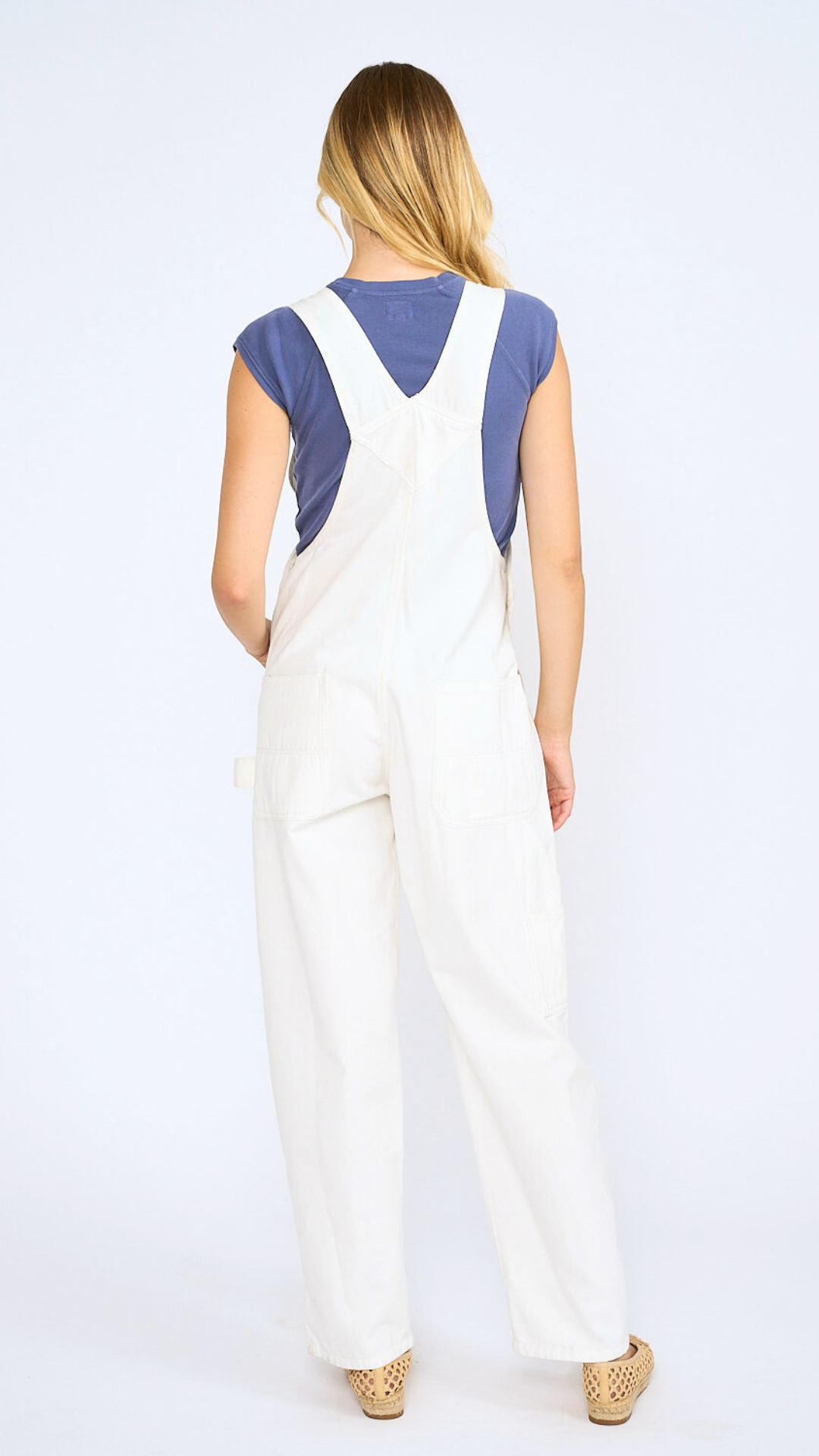 Denim Overalls - Ivory