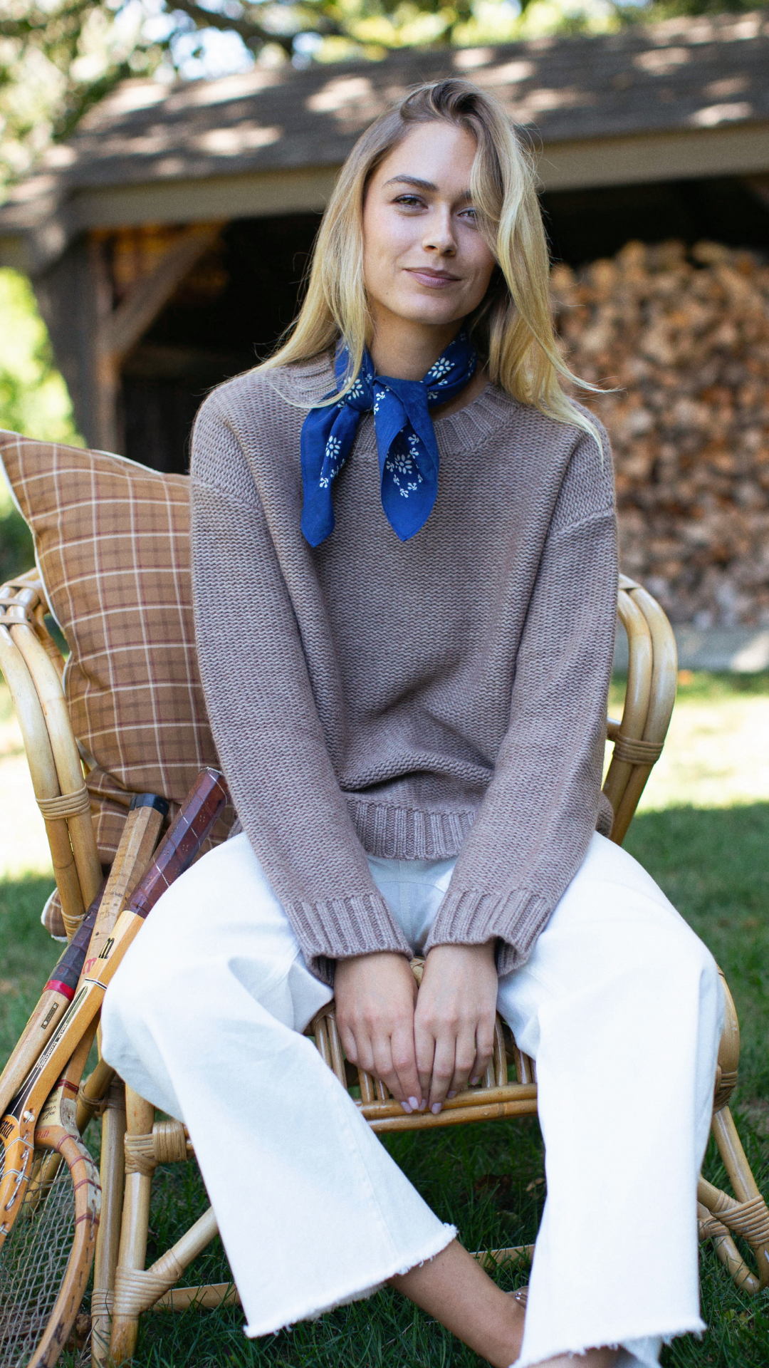 Wilde Scarf - Navy Western Floral