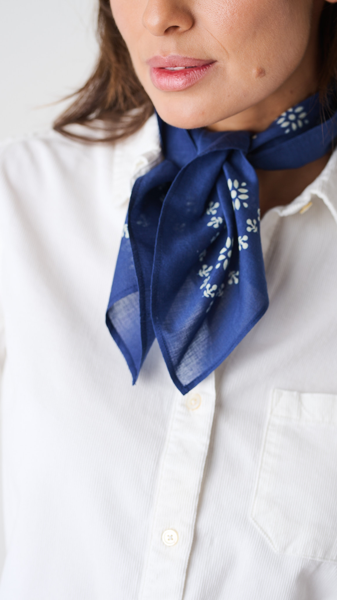 Wilde Scarf - Navy Western Floral