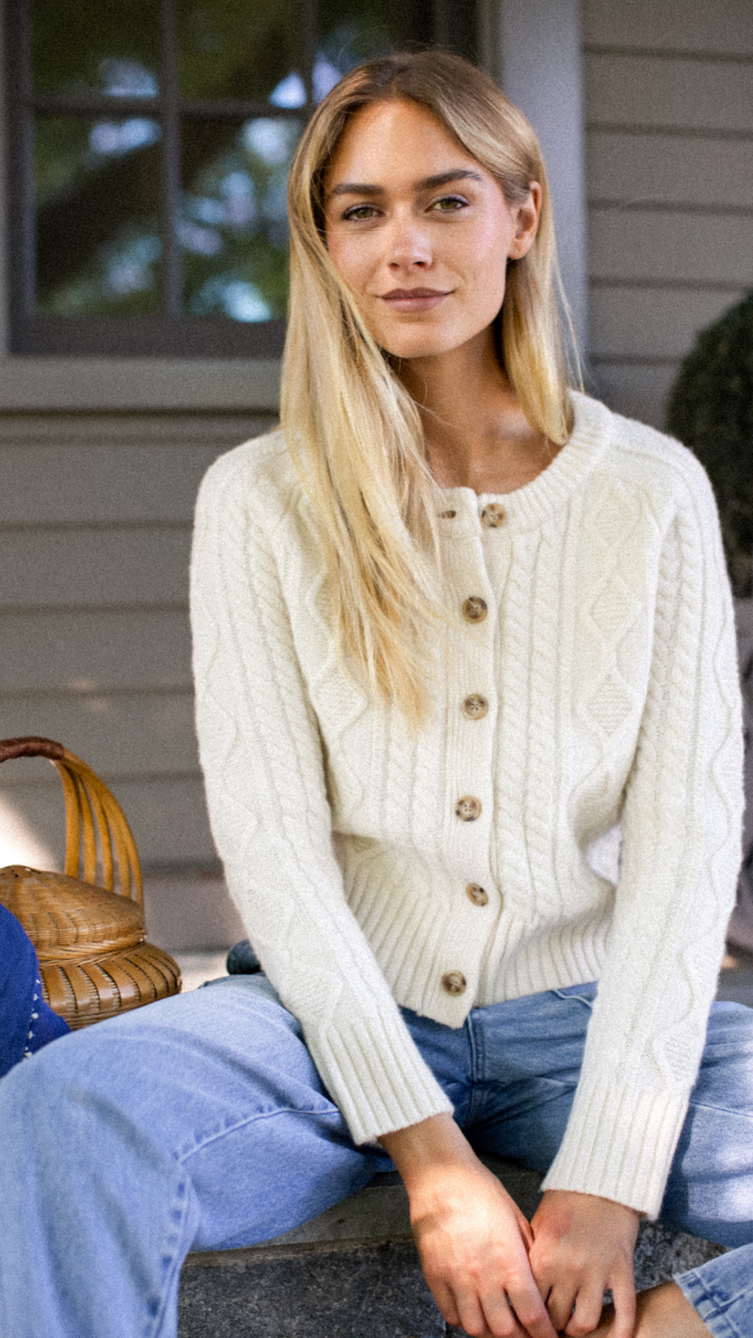 Francis Cable Knit Cardigan - Ivory – Marea by Liz Joy