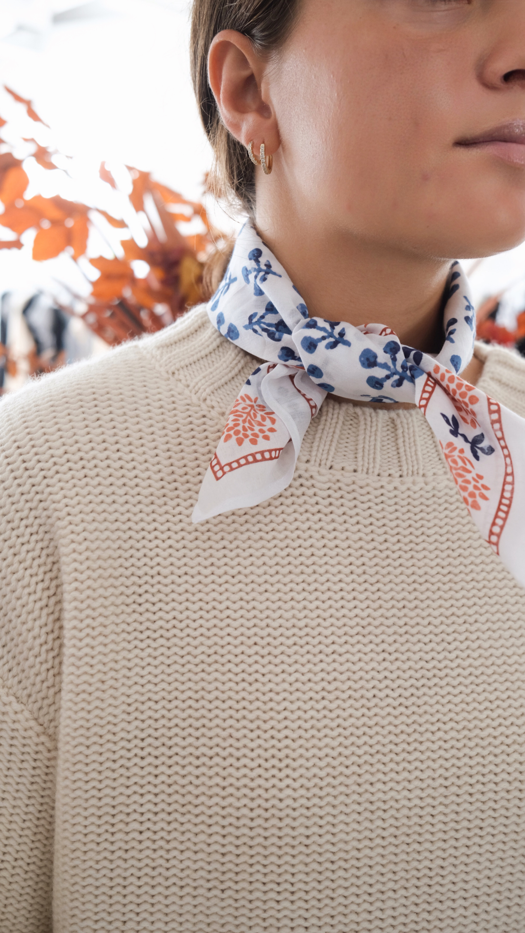 Wilde Scarf - White Marea Flower