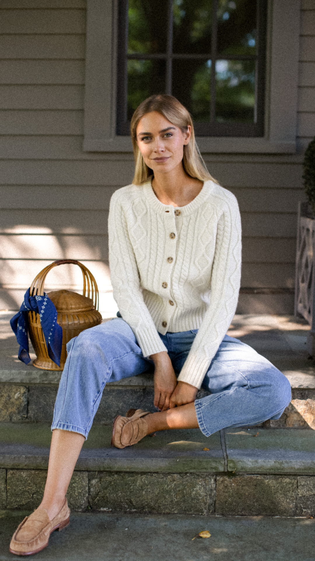 Francis Cable Knit Cardigan - Ivory – Marea by Liz Joy