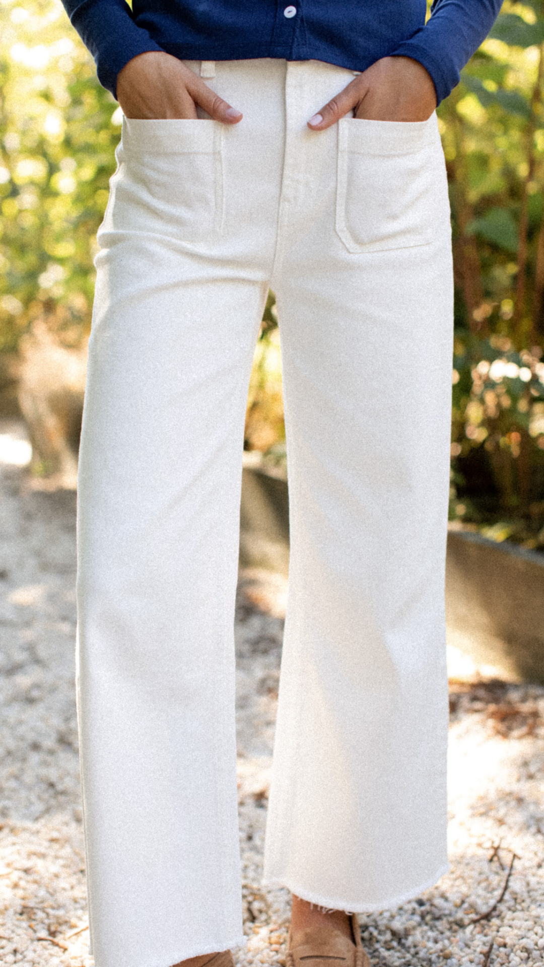Haven High Rise Wide Leg Jean - White – Marea by Liz Joy