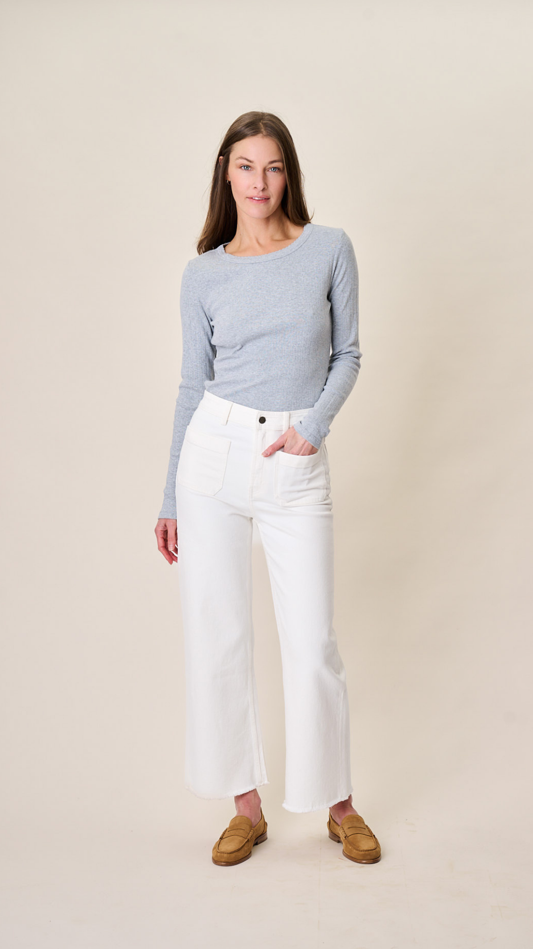 Haven High Rise Wide Leg Jean - White – Marea by Liz Joy Haven High Rise Wide Leg Jean - White – Marea by Liz Joy