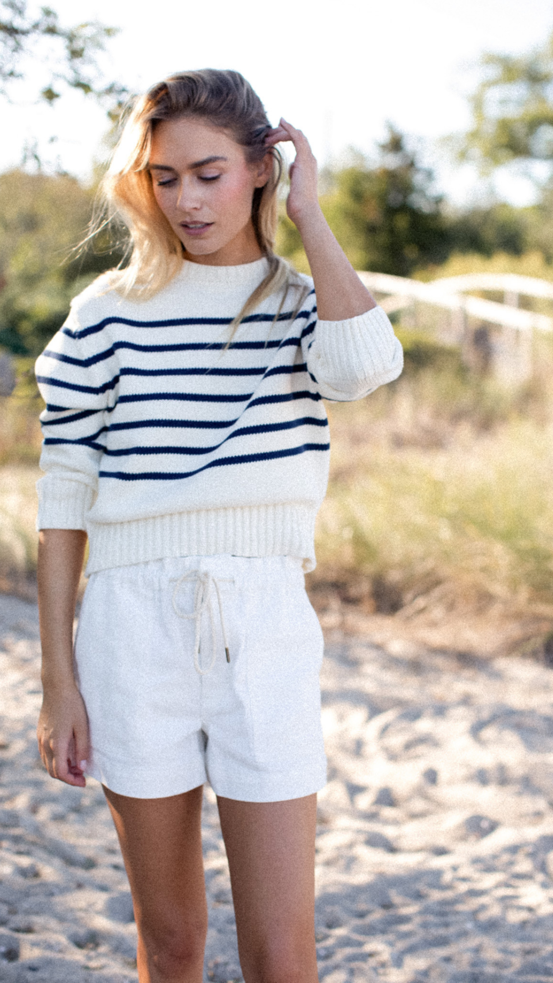 Denim Shorts - White – Marea by Liz Joy