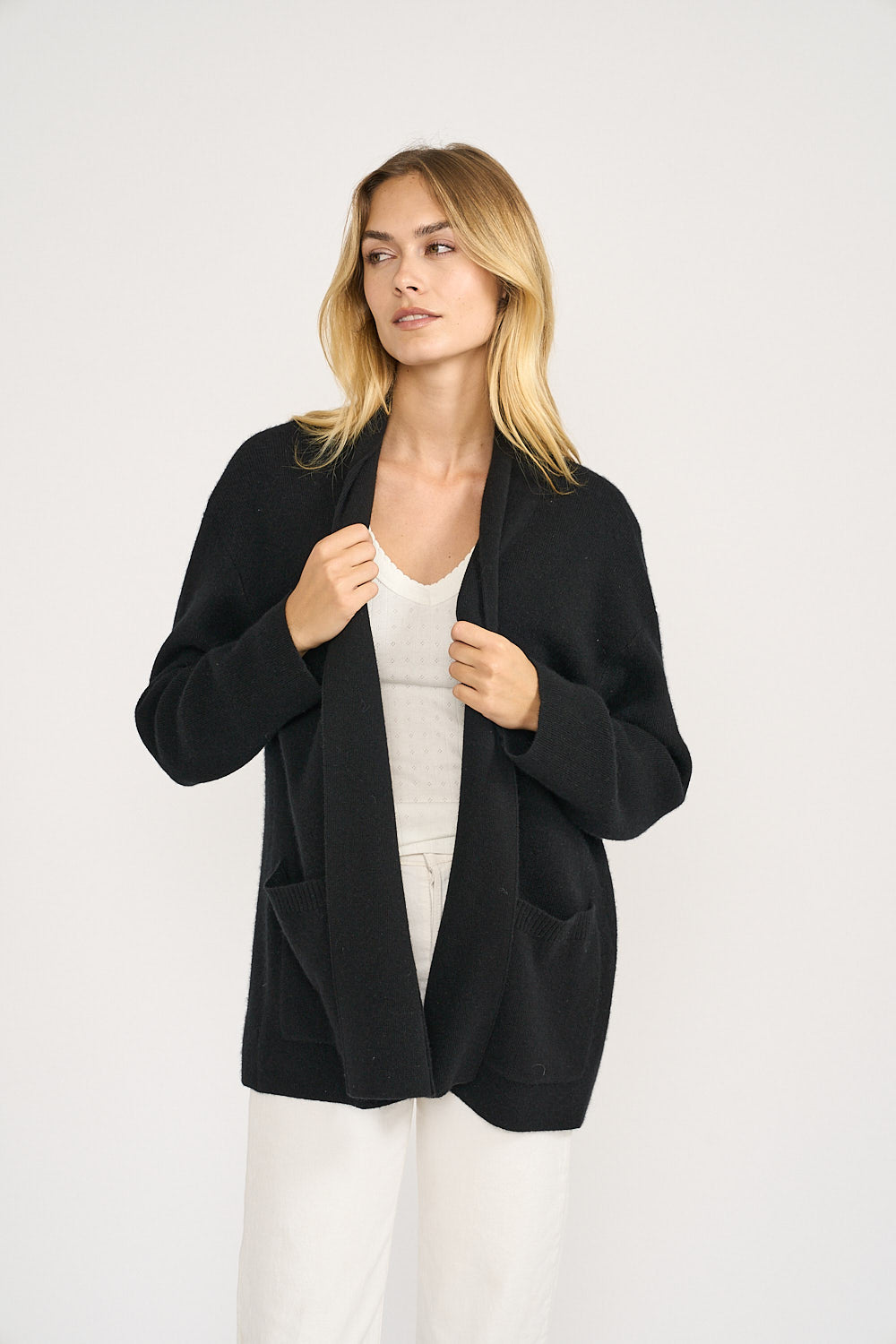 Eliza Cashmere Wrap - Black
