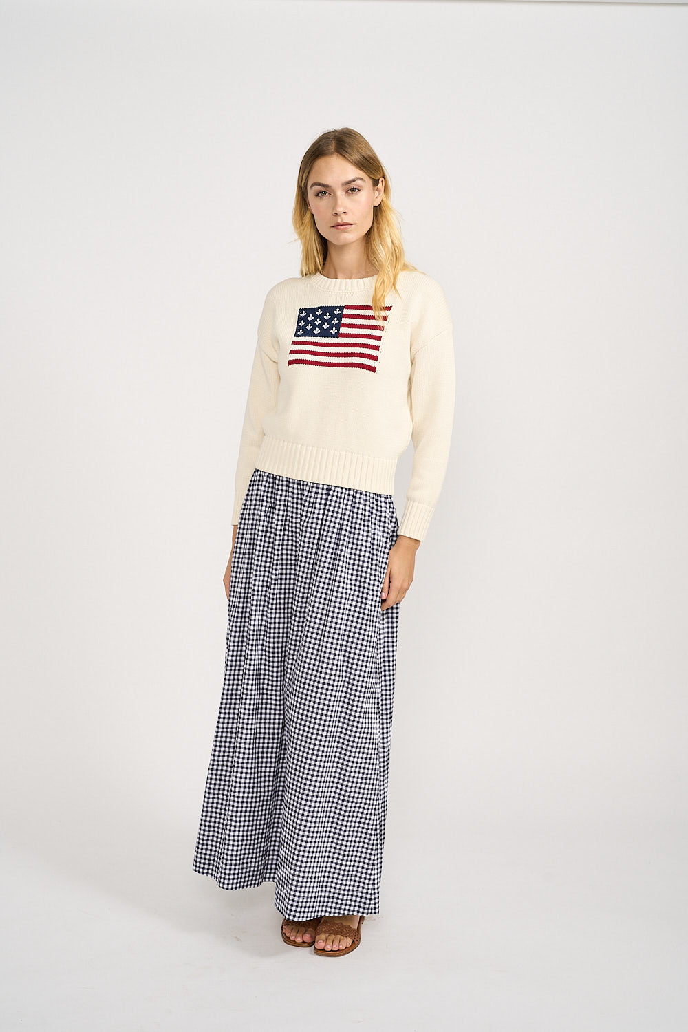 Charlotte Skirt - Navy Gingham