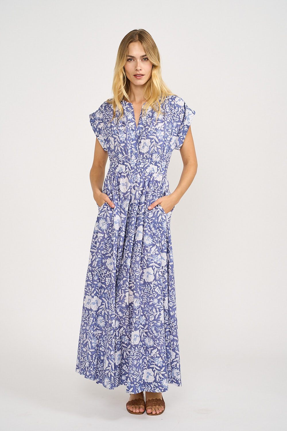 Clara Dress - Indigo Blossom