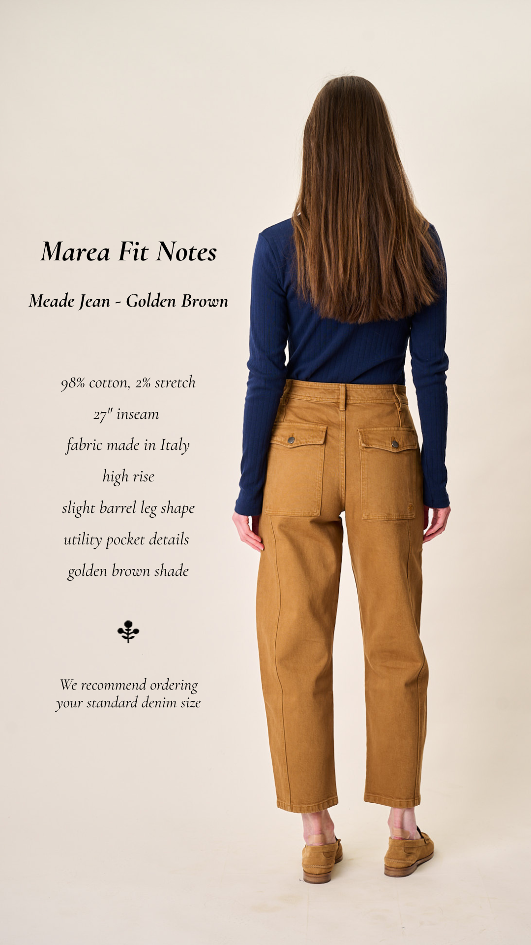 Meade High Rise Barrel Jean - Golden Brown – Marea by Liz Joy