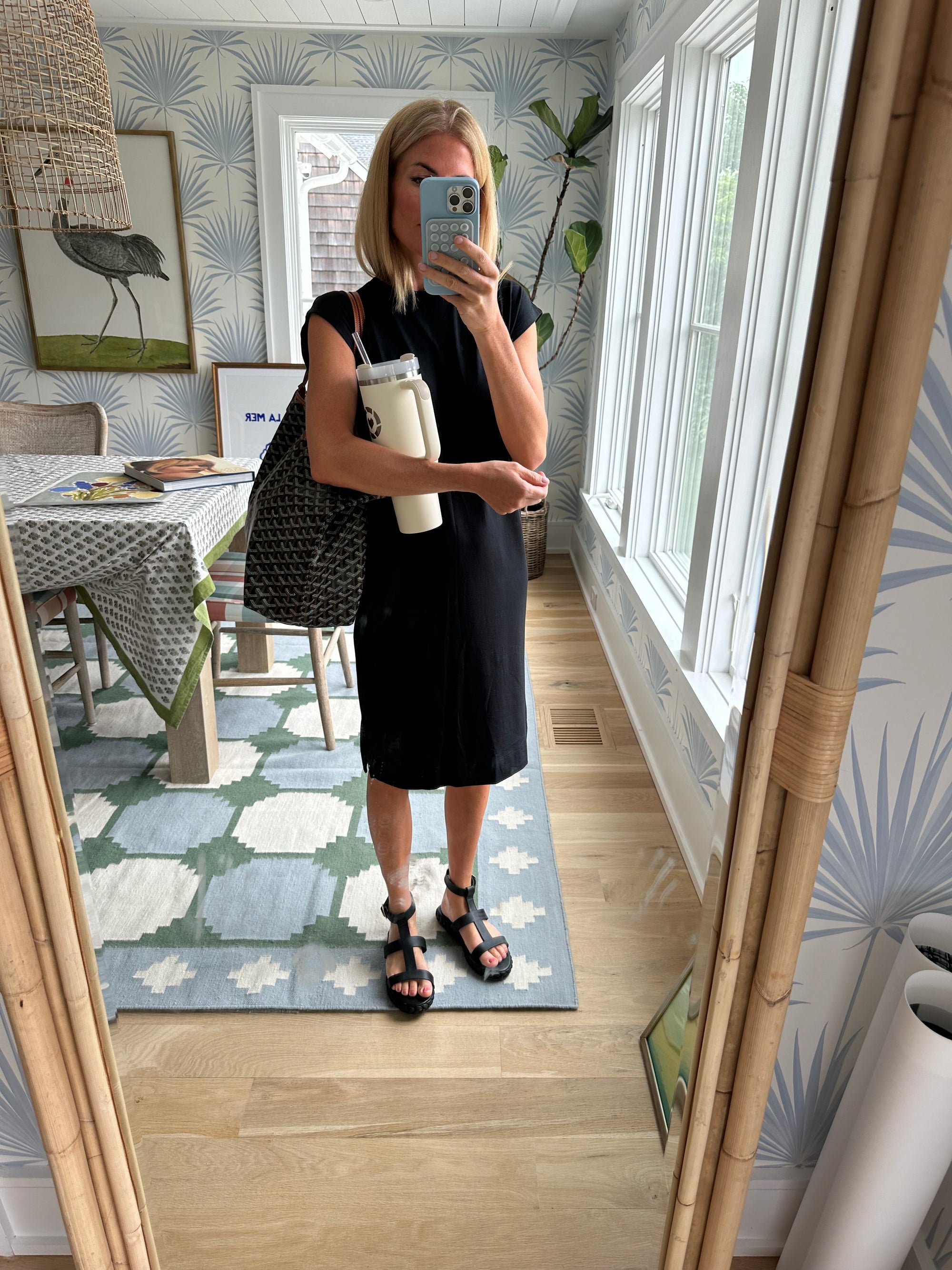 Soft Tee Midi Dress - Black