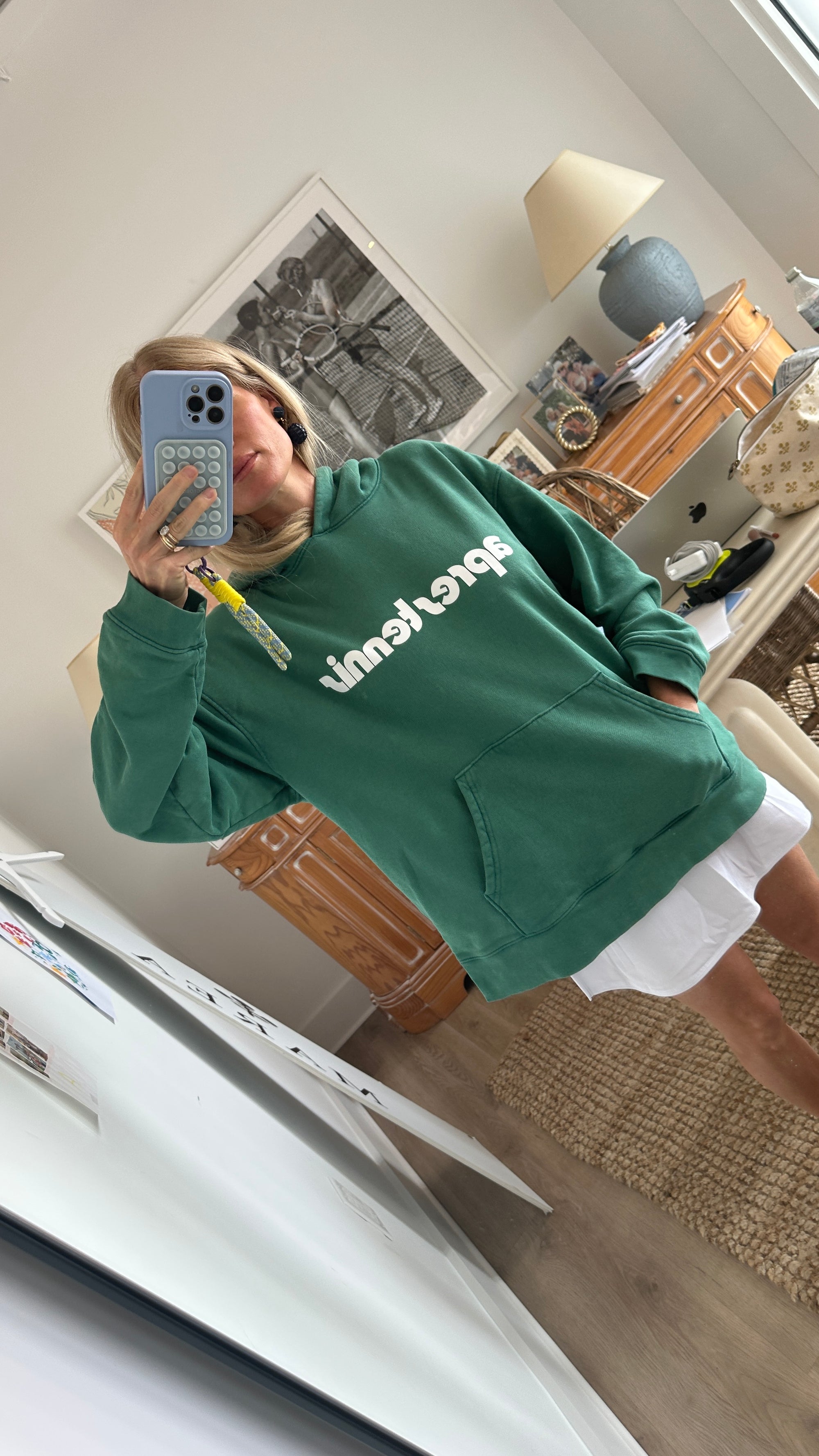 Apres Tennis Hoodie - Washed Hunter