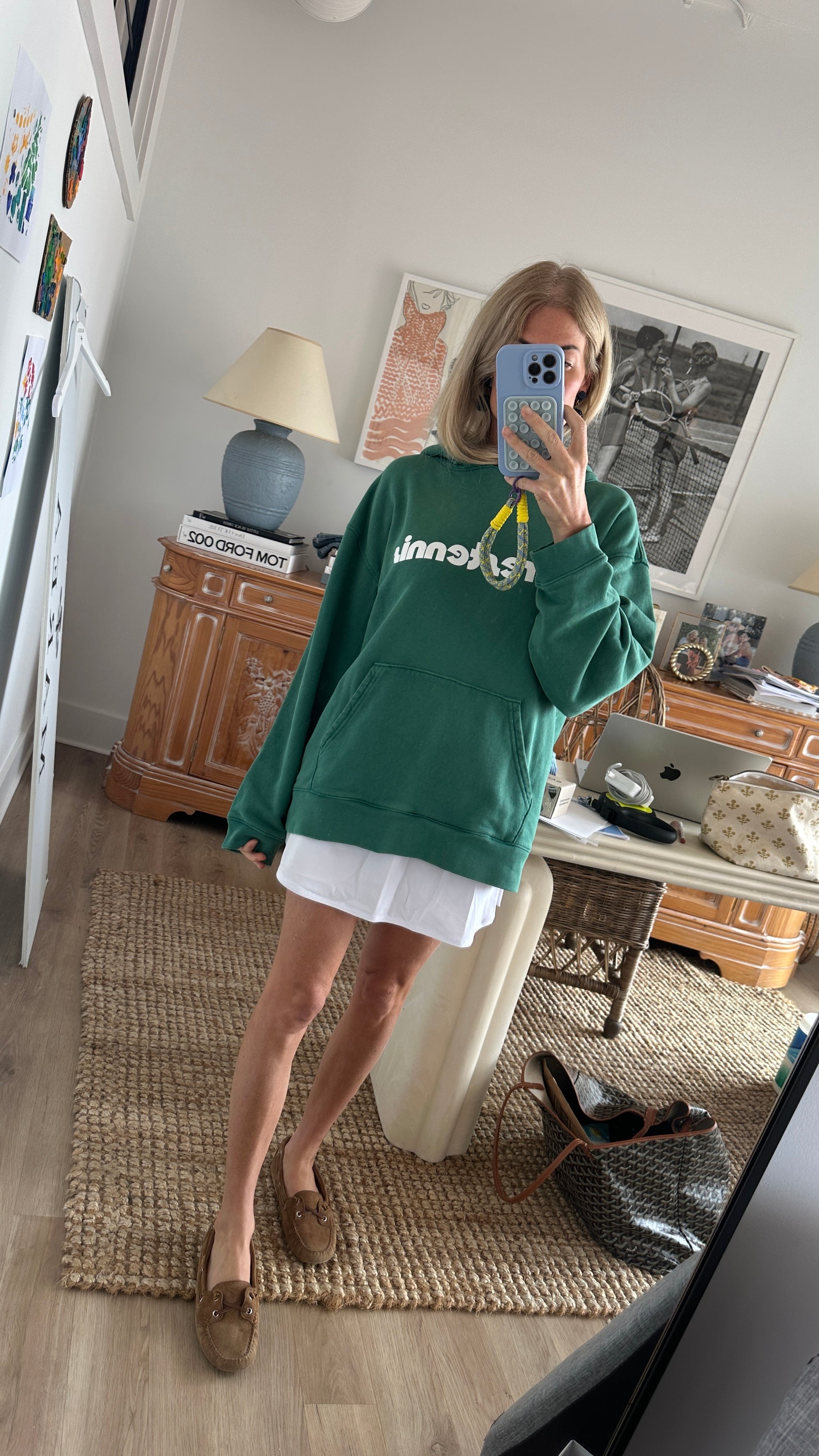 Apres Tennis Hoodie - Washed Hunter