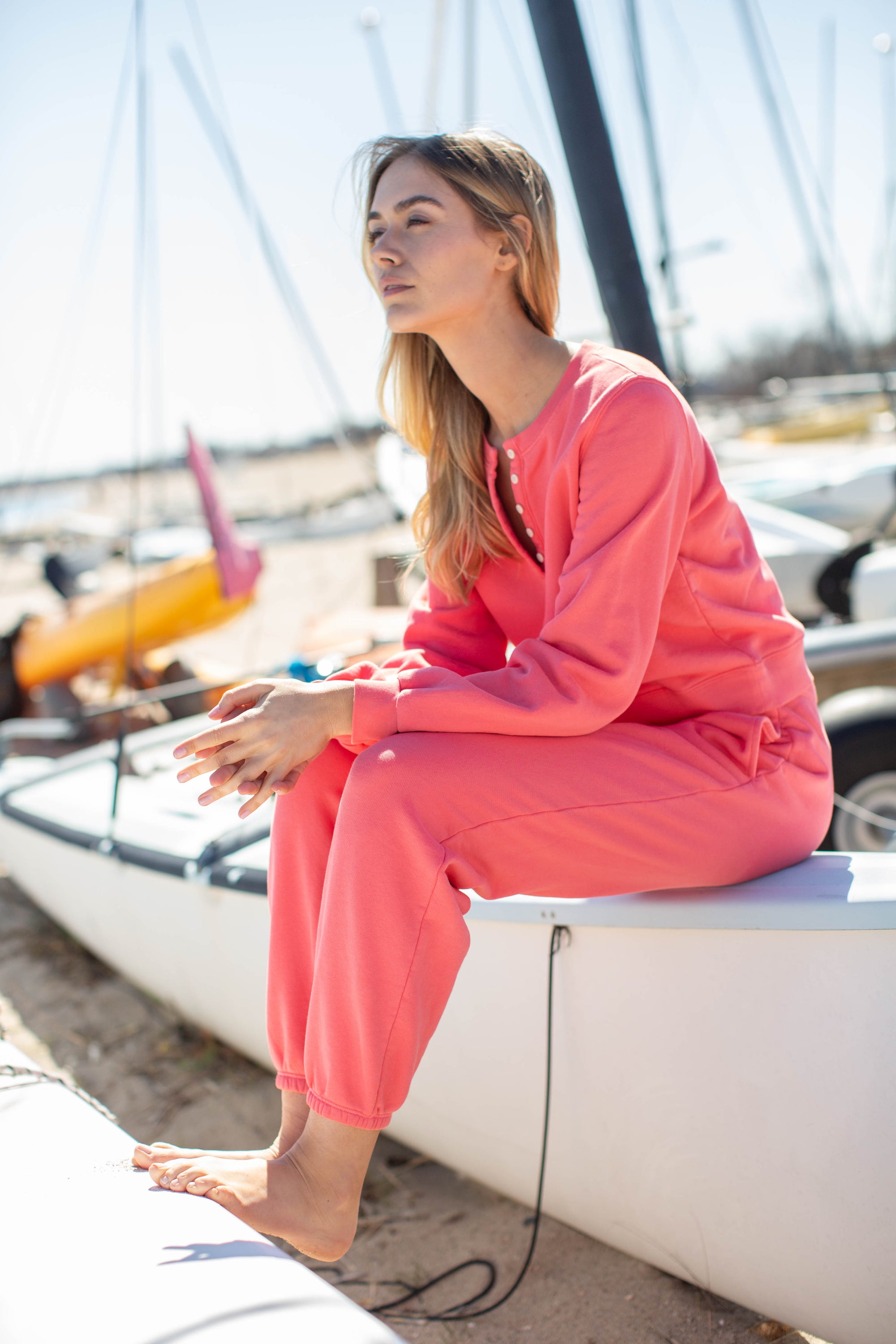 Vintage Terry Jogger - Coral