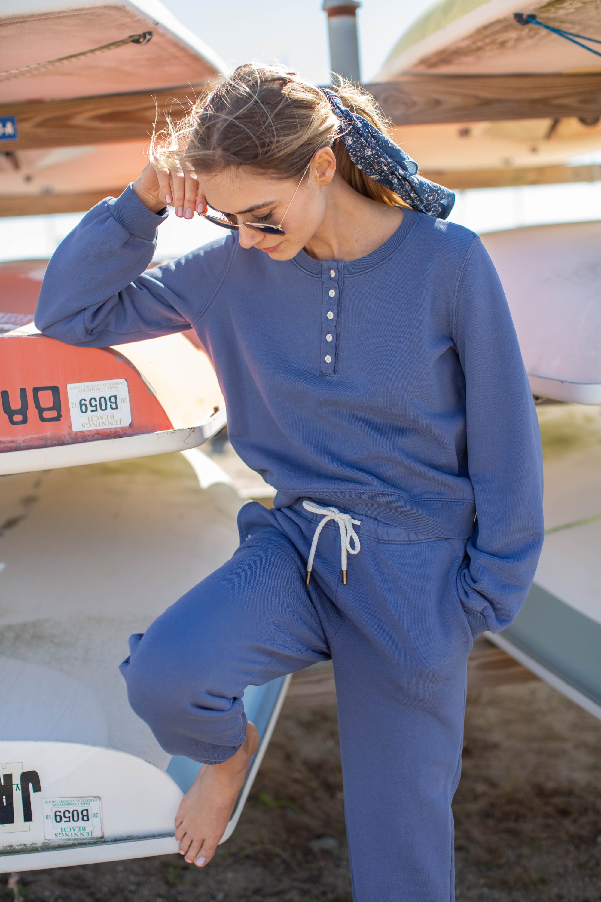 Vintage Terry Jogger - Blue Indigo