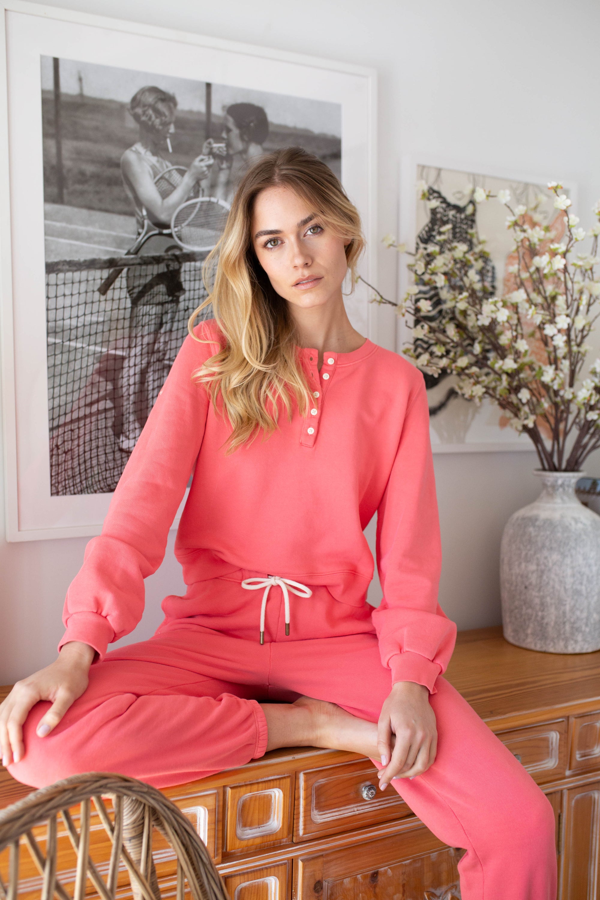 Vintage Terry Jogger - Coral