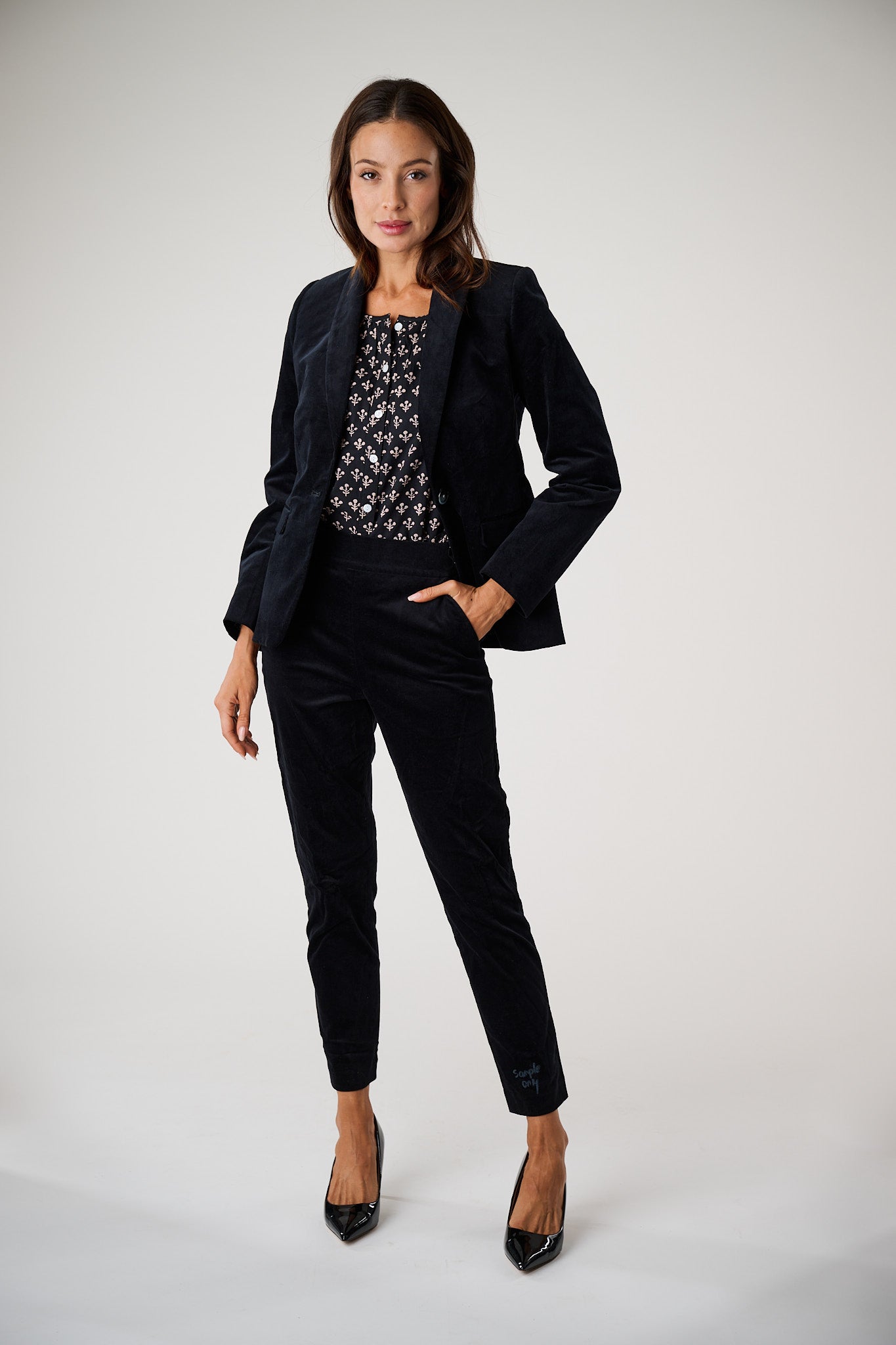 Velvet Blazer - Black