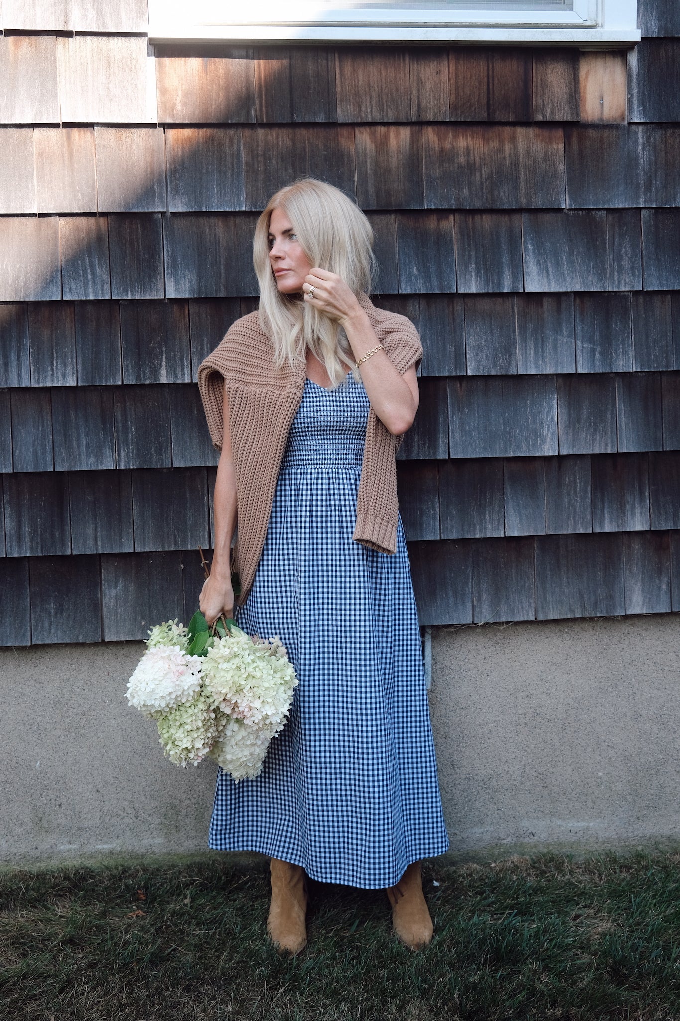 Cora Dress - Navy Gingham