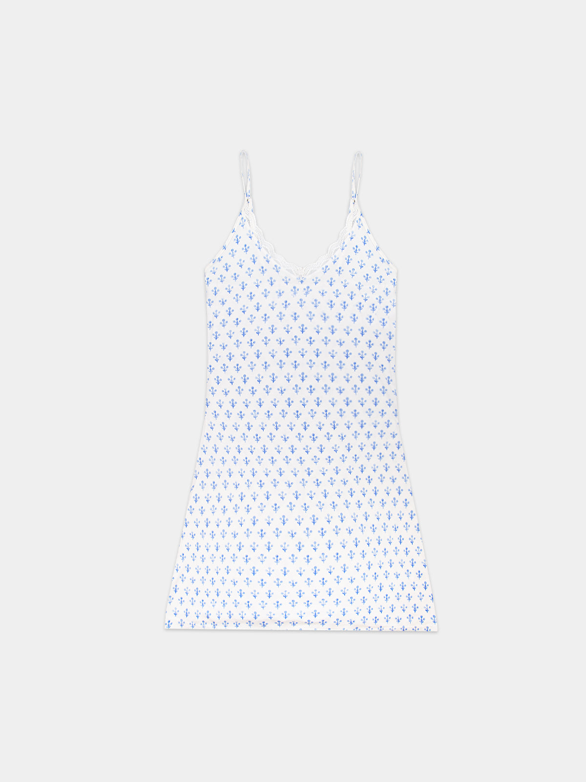 Cami Dress - Blue Marea Flower Sprig