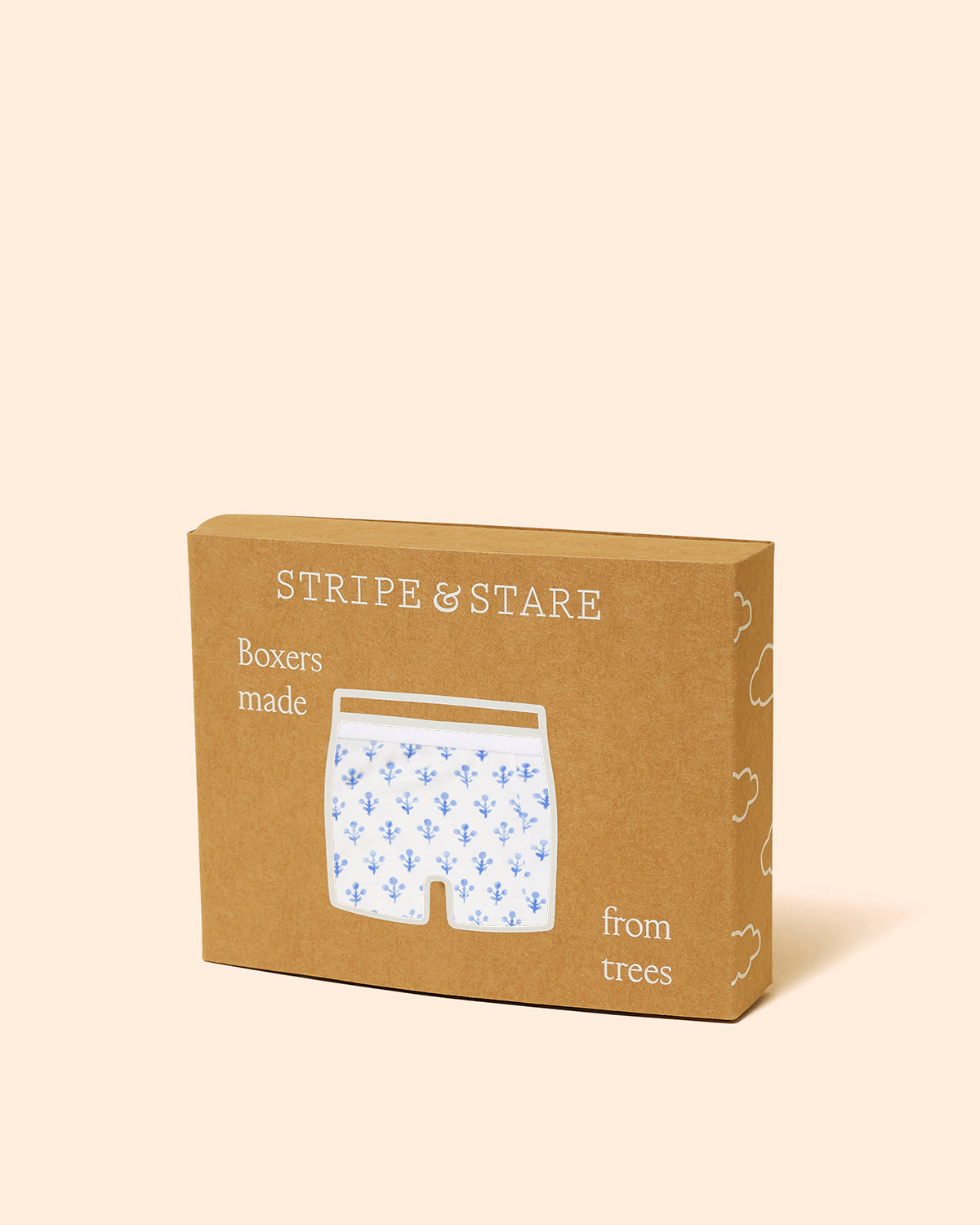 Boxer Shorts - Blue Marea Flower Sprig