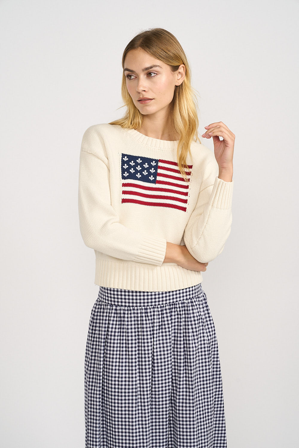 Marea Flag Sweater - Ivory