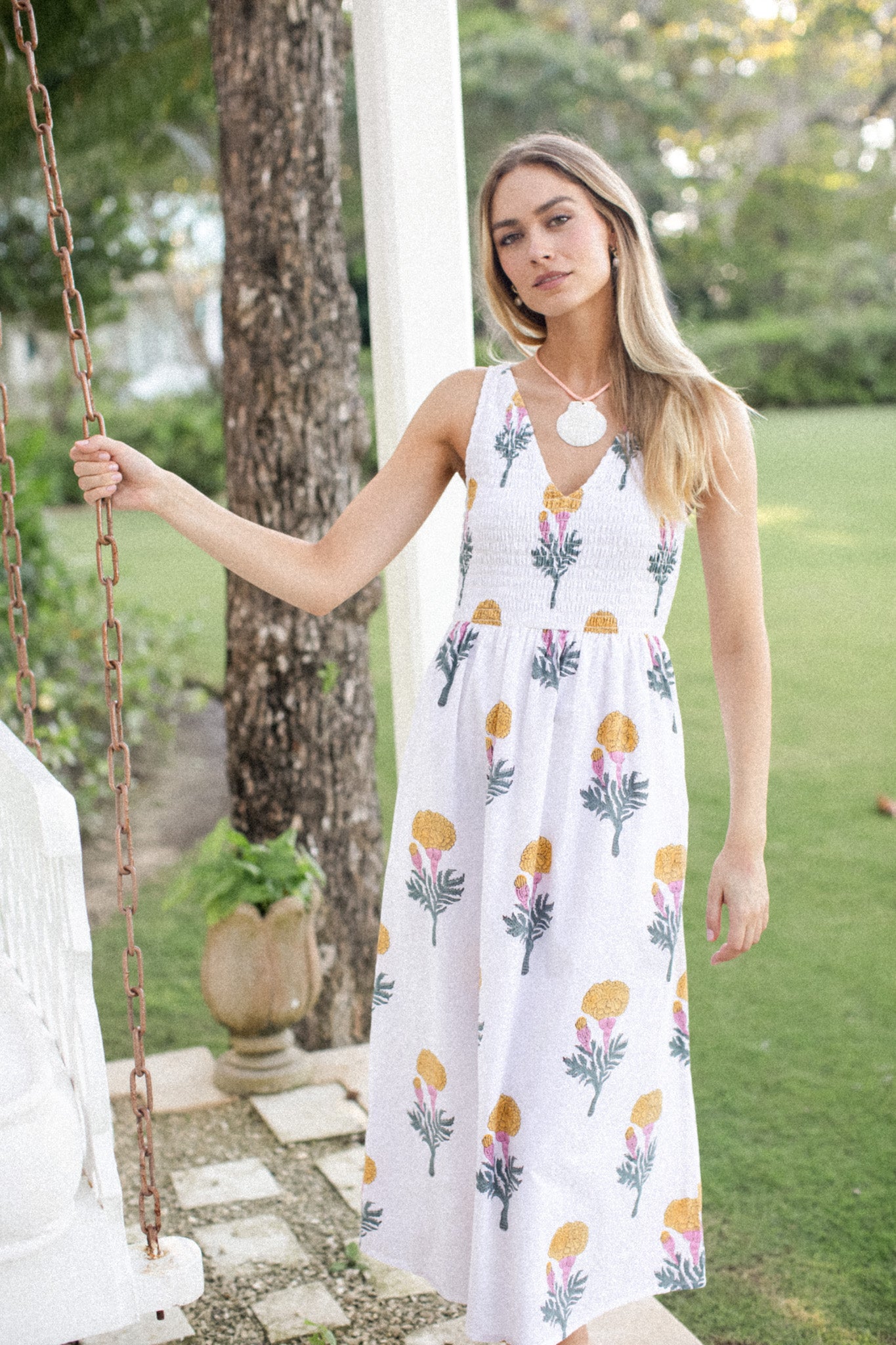 cora linen dress Marea by Liz Joy Cora Dress - Marigold - Female