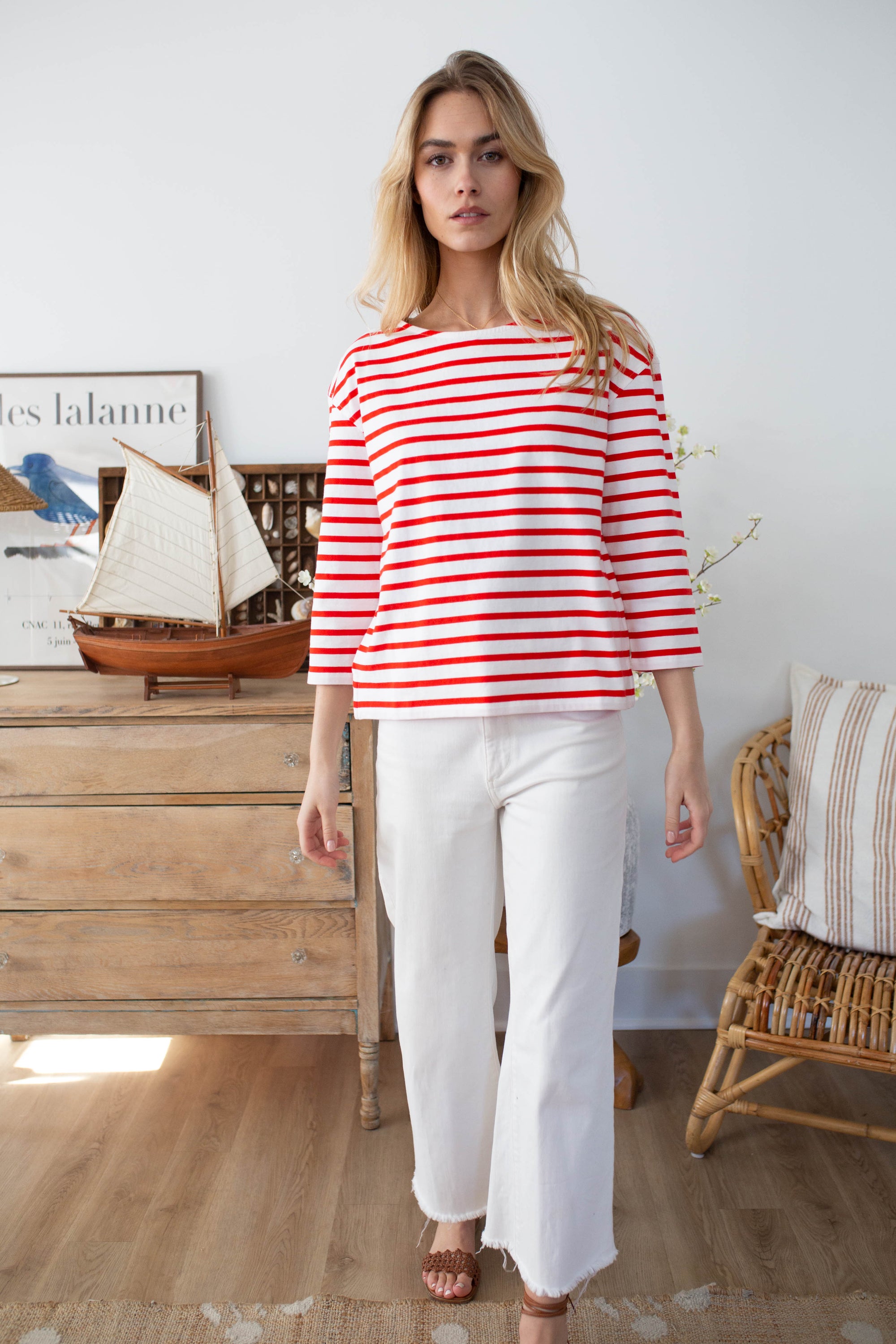 Long Sleeve Mariner - Red/White