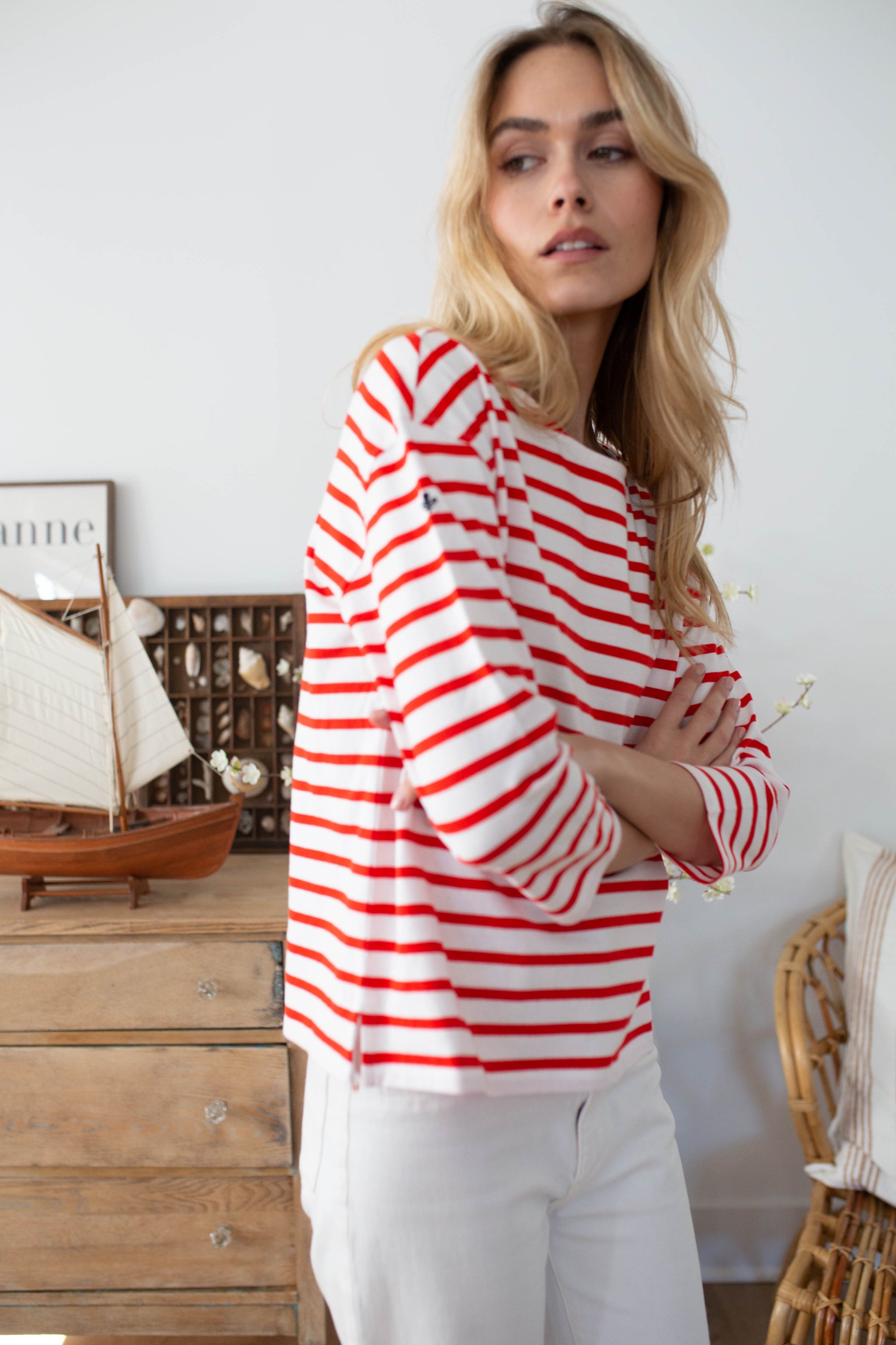 Long Sleeve Mariner - Red/White