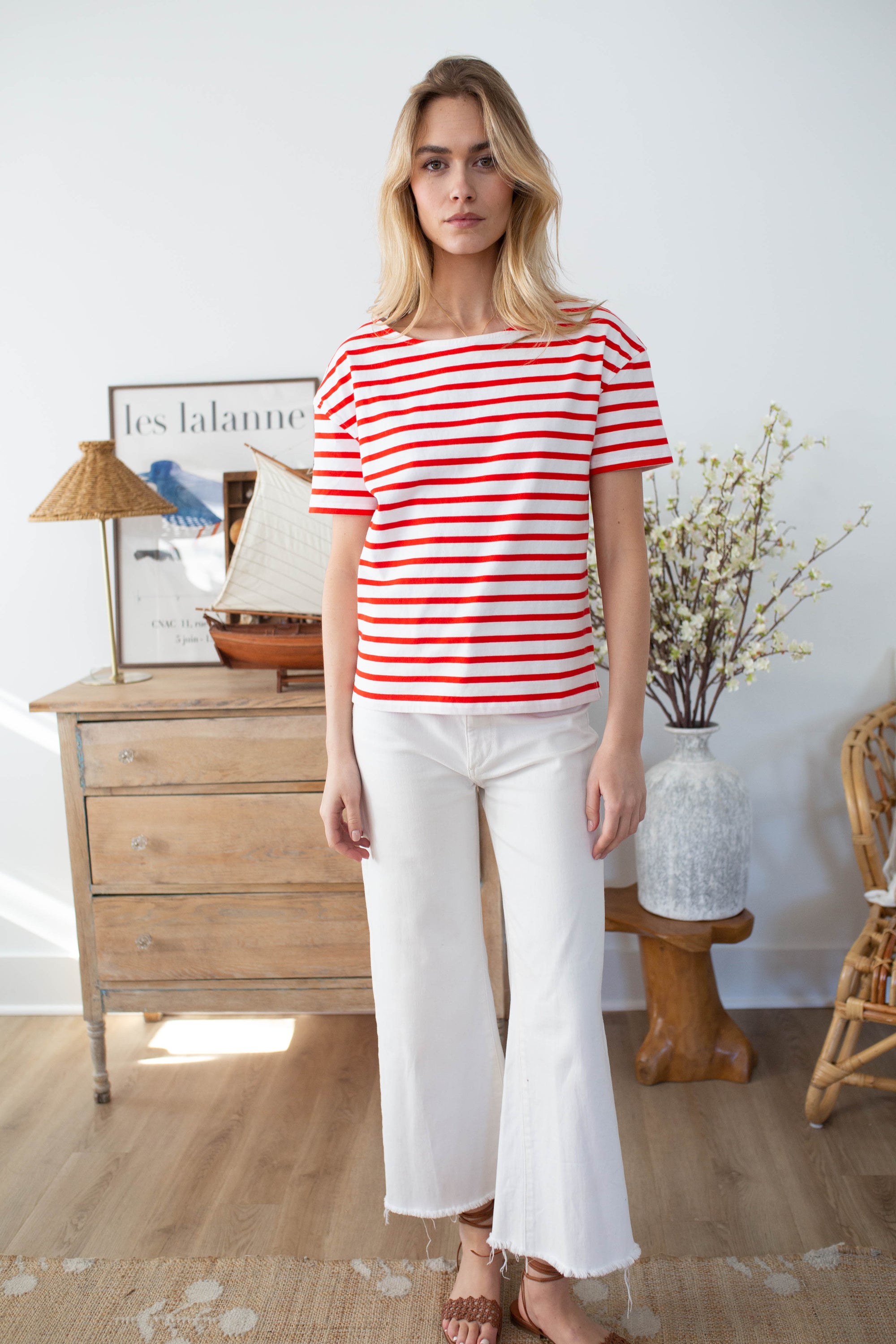 Short Sleeve Mariner - Red/White