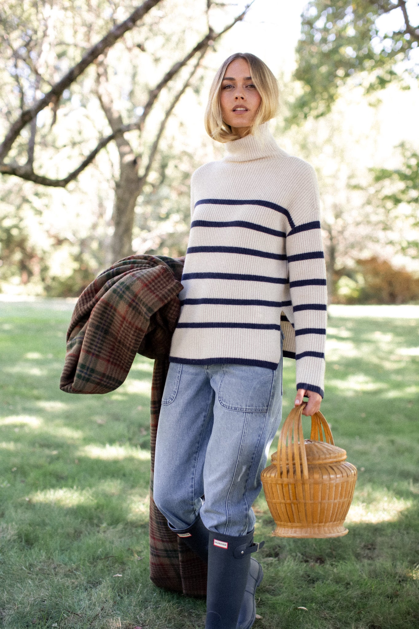 Martine Sweater - Ivory/Navy Stripe – Marea by Liz Joy