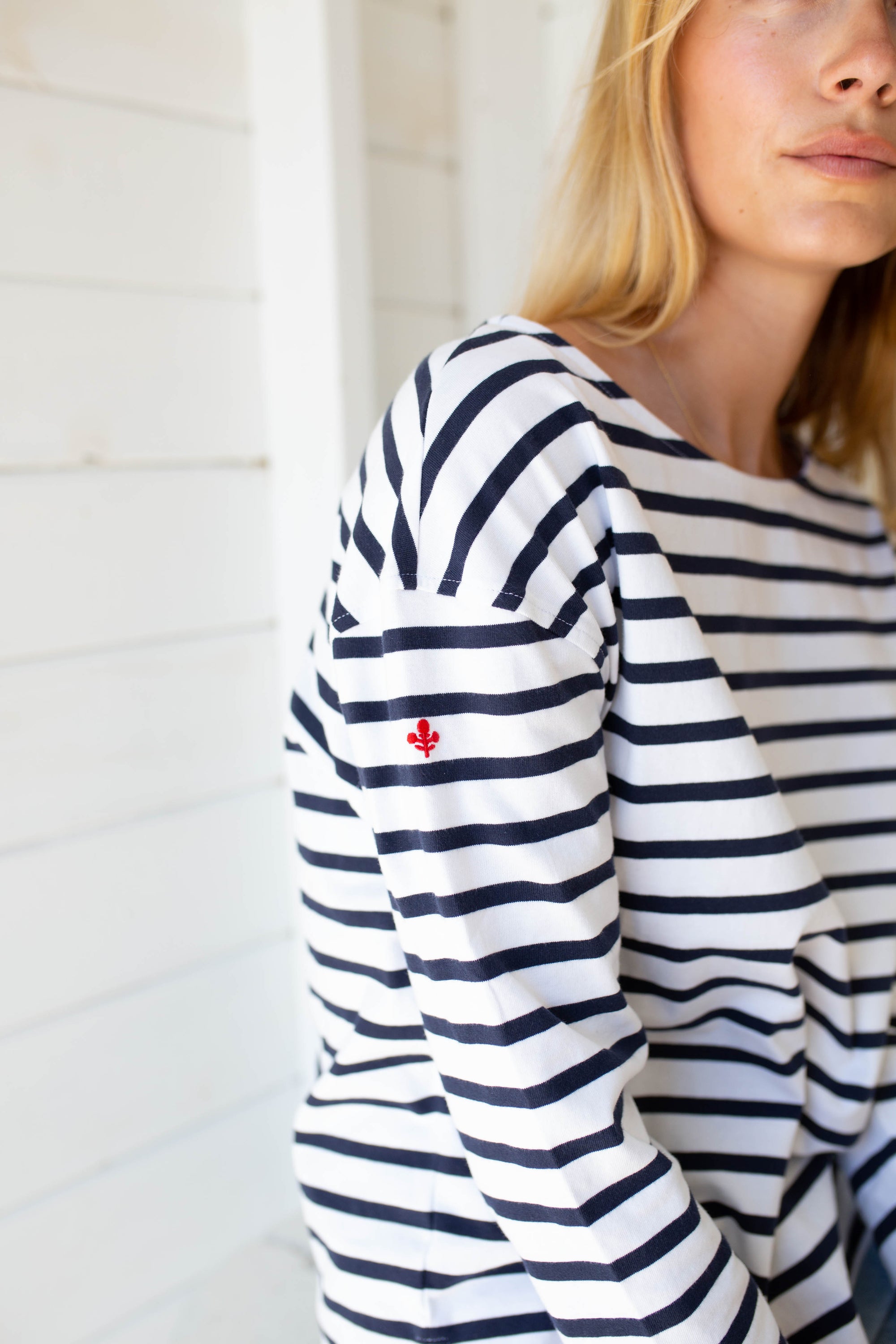 3/4 Sleeve Mariner - Navy / White