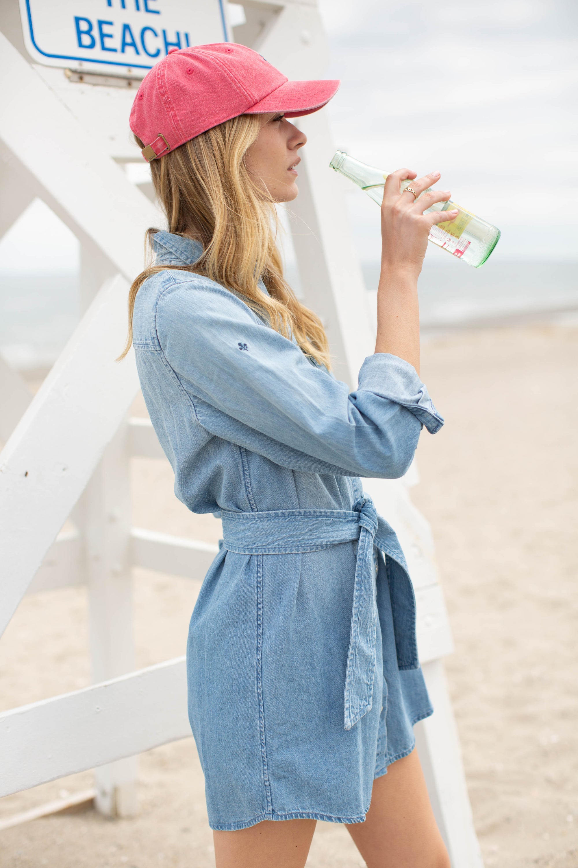 Denim Shirt Dress - Pale Wash