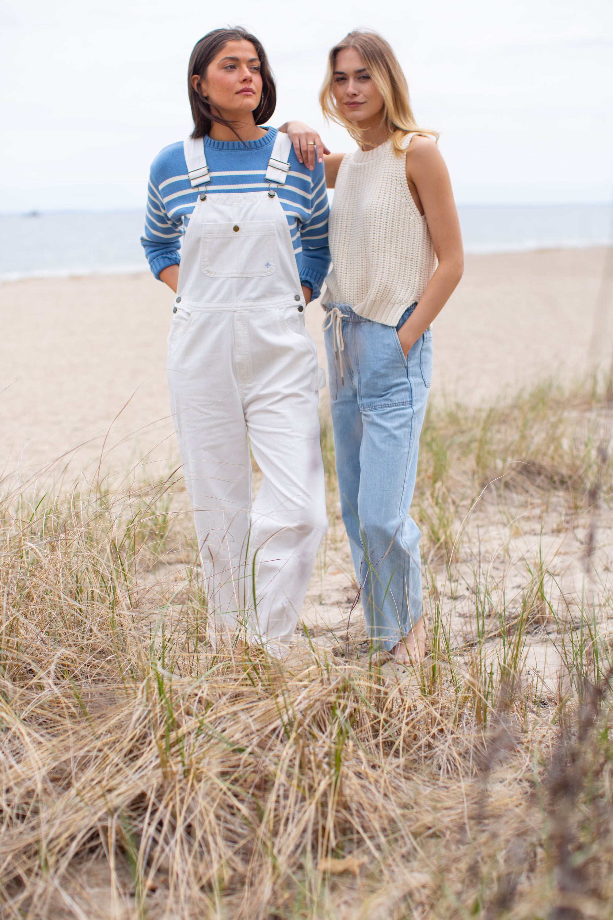 Denim Overalls - Ivory
