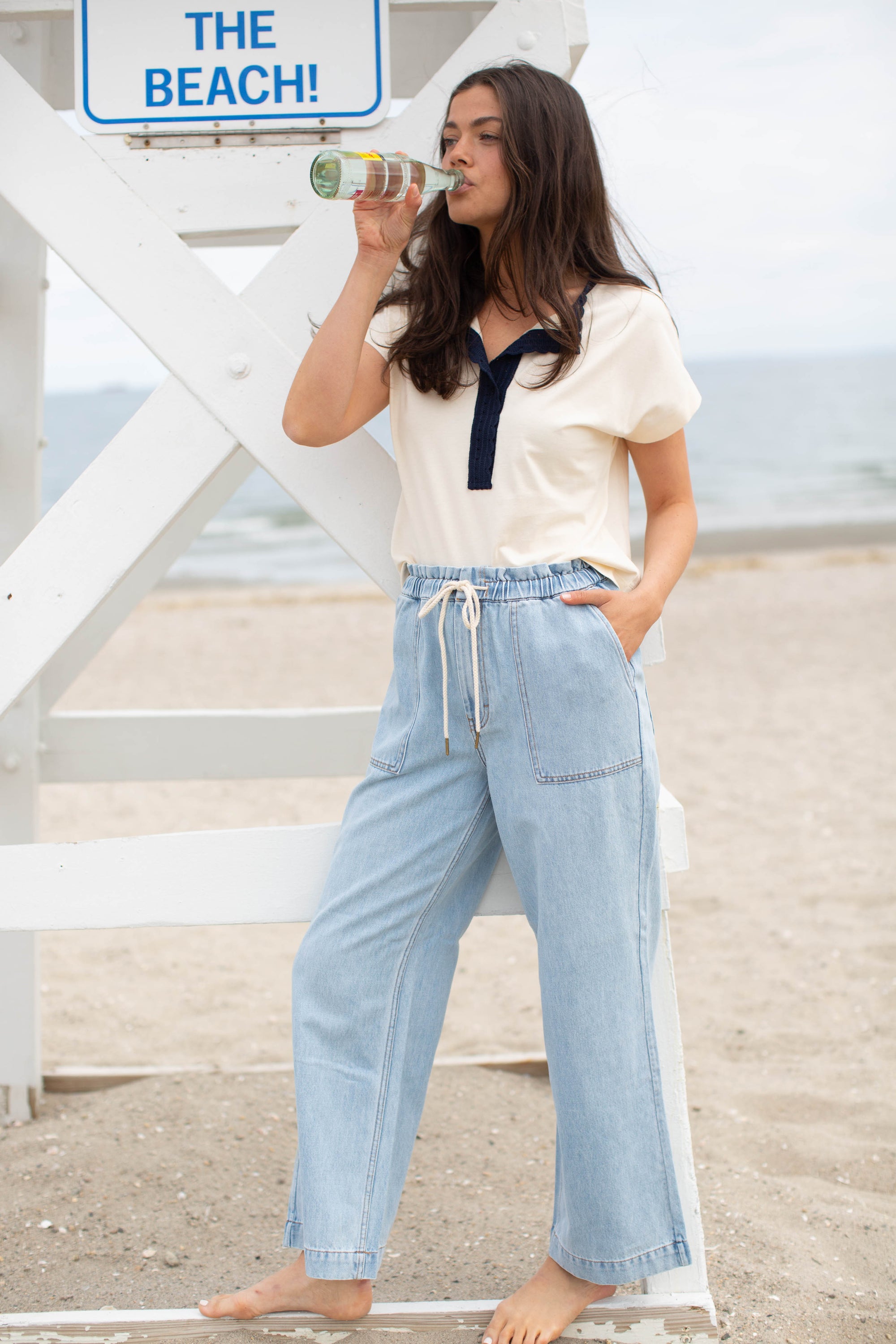 Denim Pants - Pale Wash