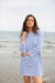 Mariner Dress - Tidal/White