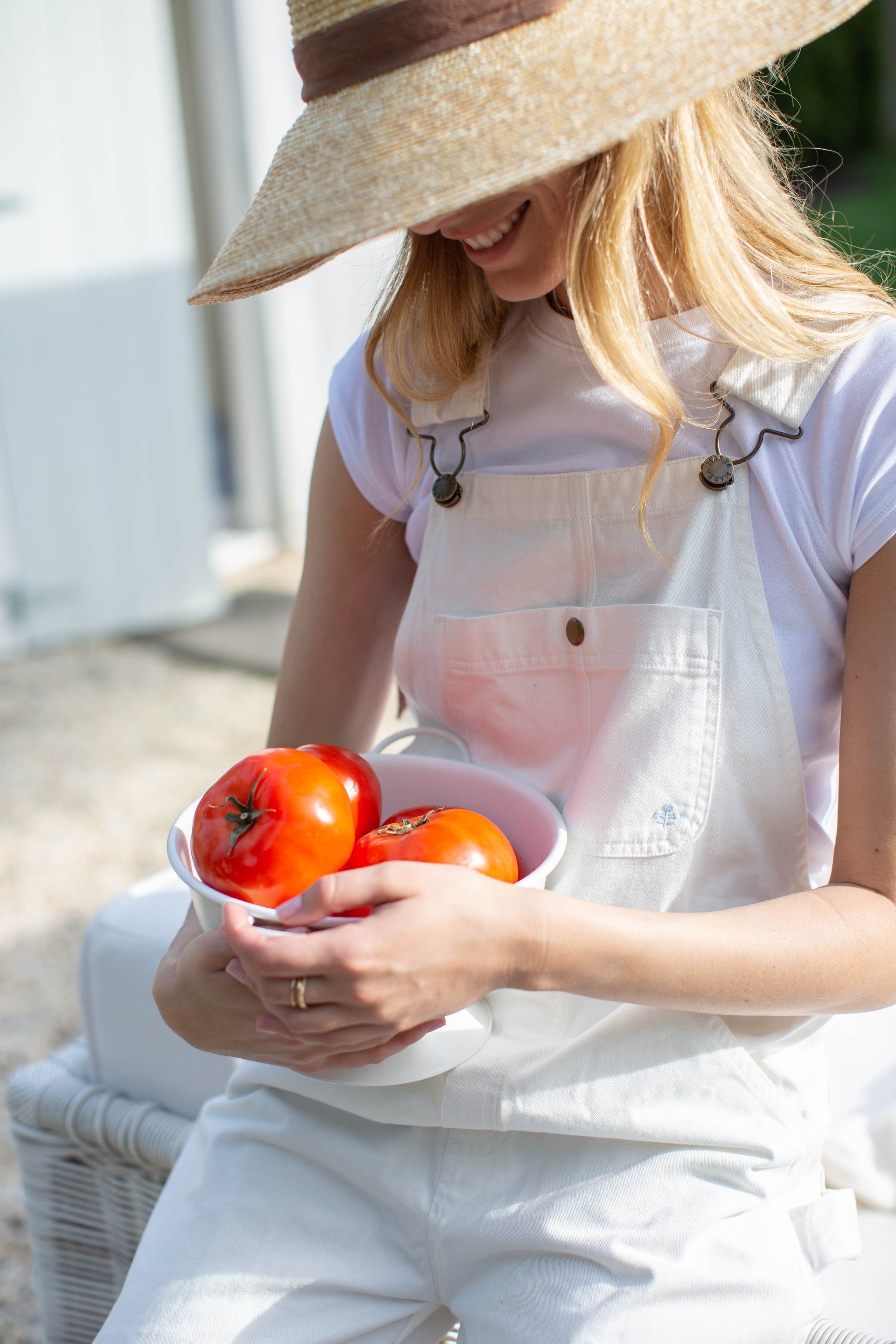 Denim Overalls - Ivory