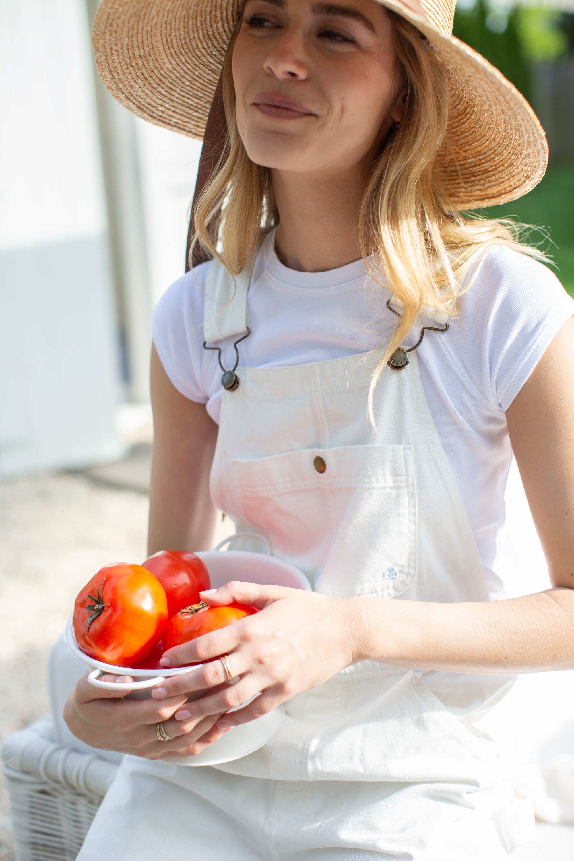 Denim Overalls - Ivory