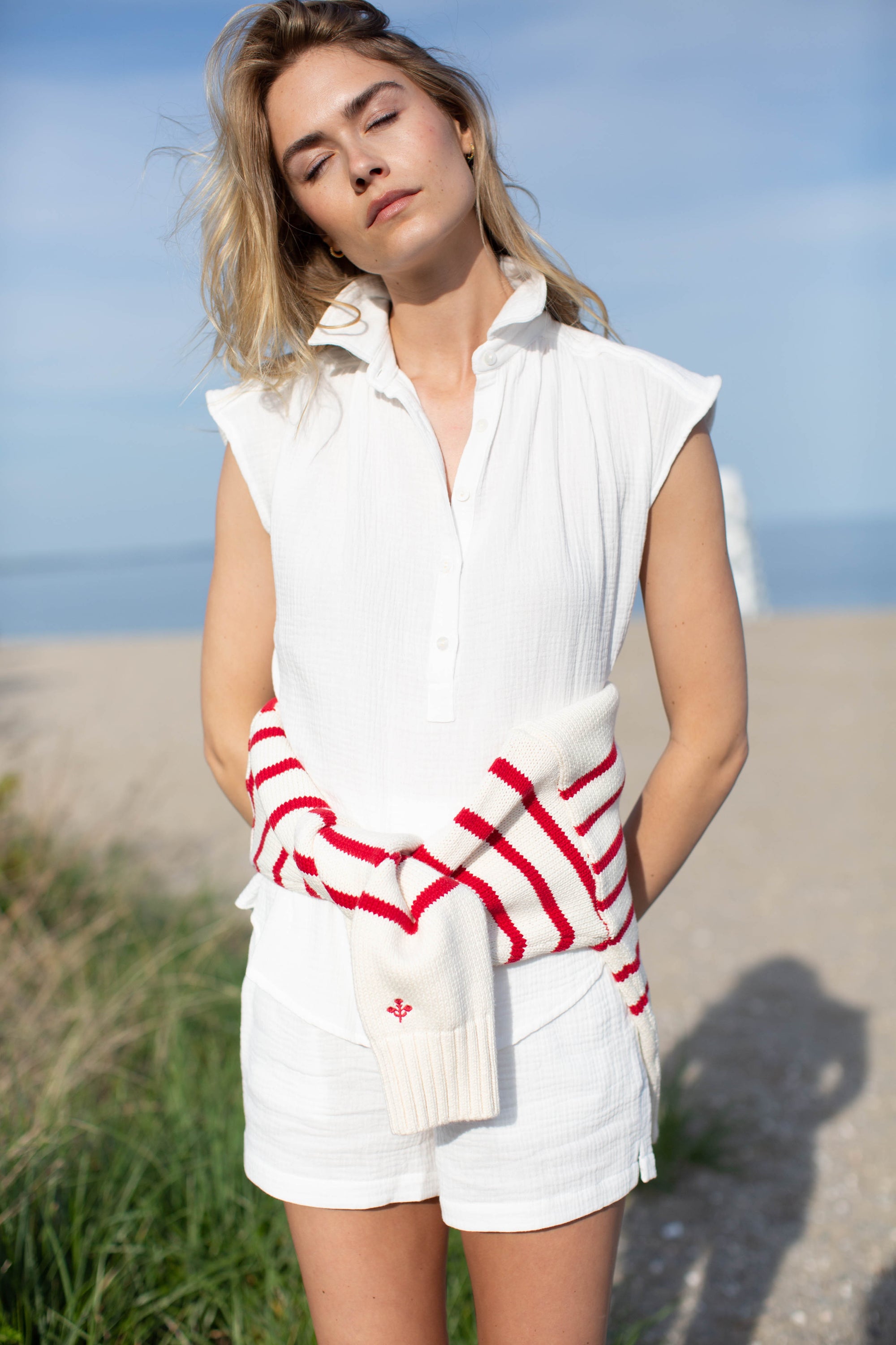 Diane Top - White Gauze