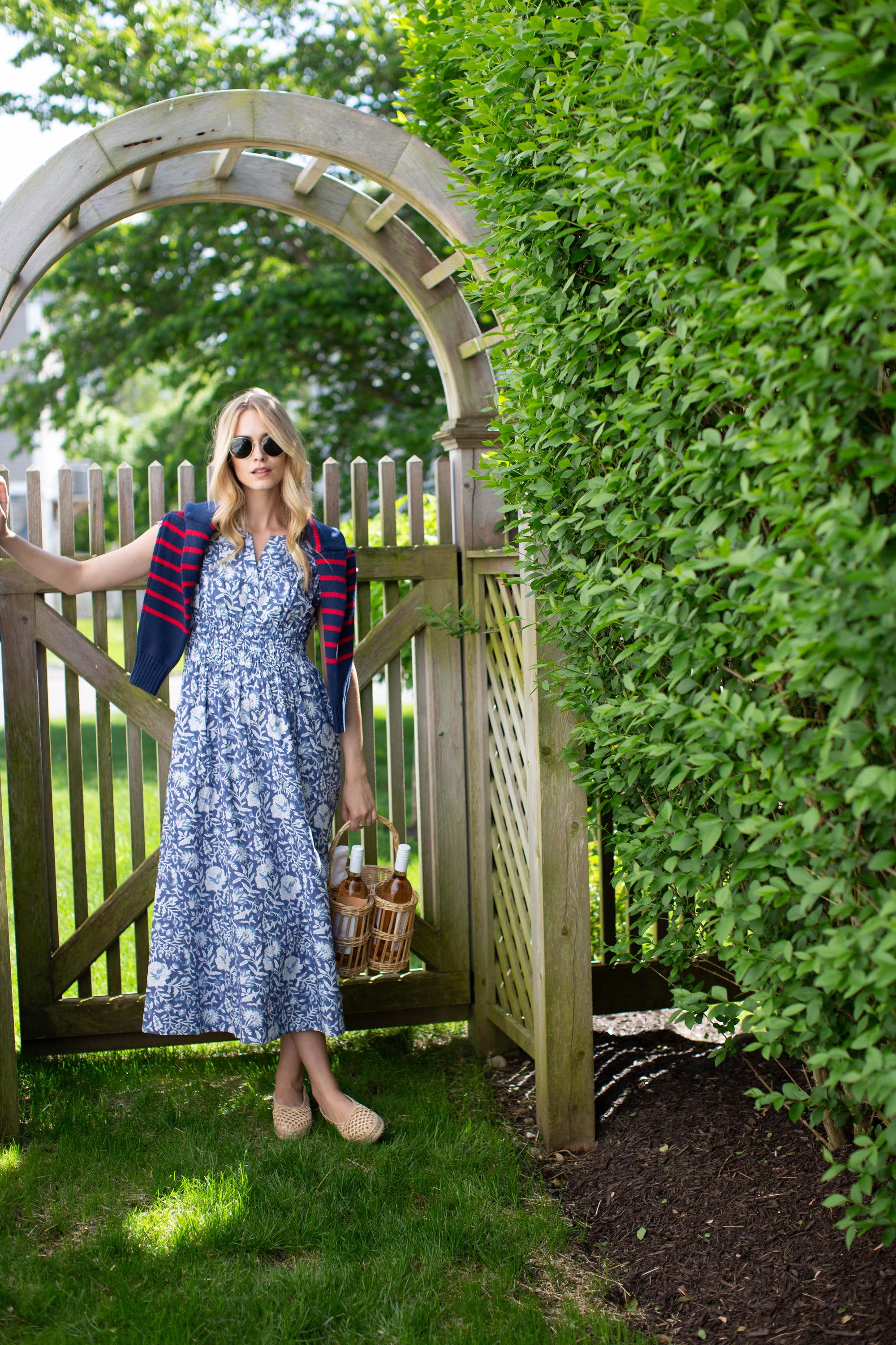 Clara Dress - Indigo Blossom