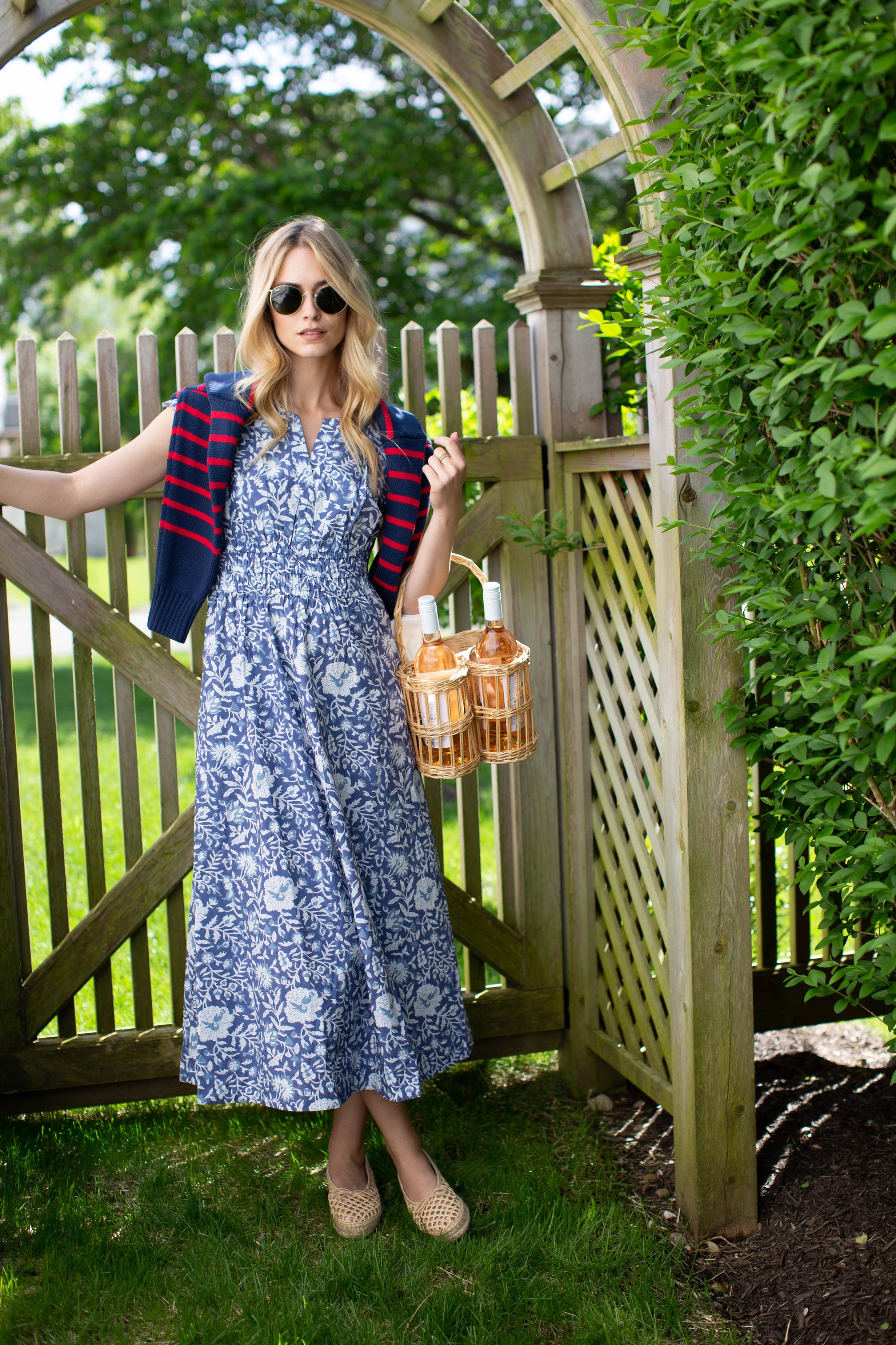 Clara Dress - Indigo Blossom
