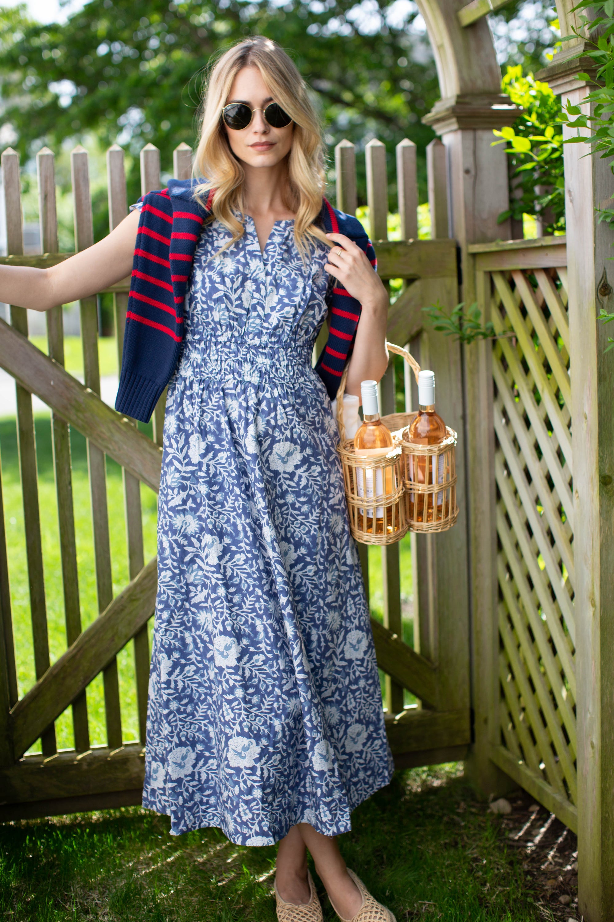 Clara Dress - Indigo Blossom