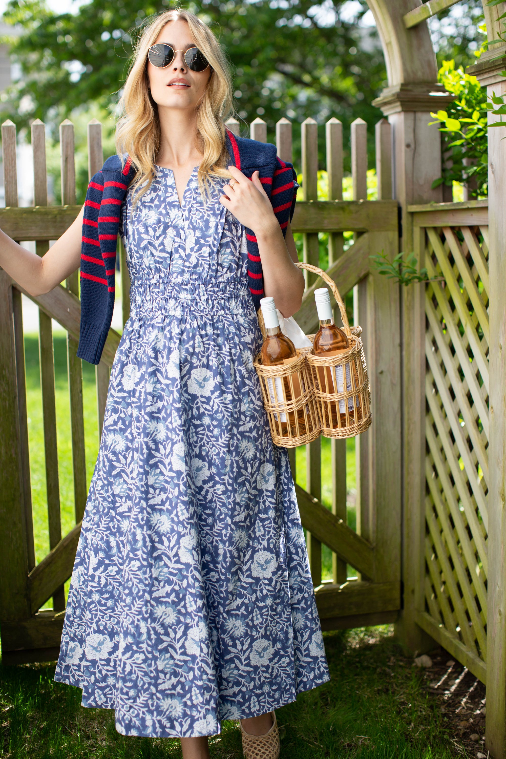 Clara Dress - Indigo Blossom