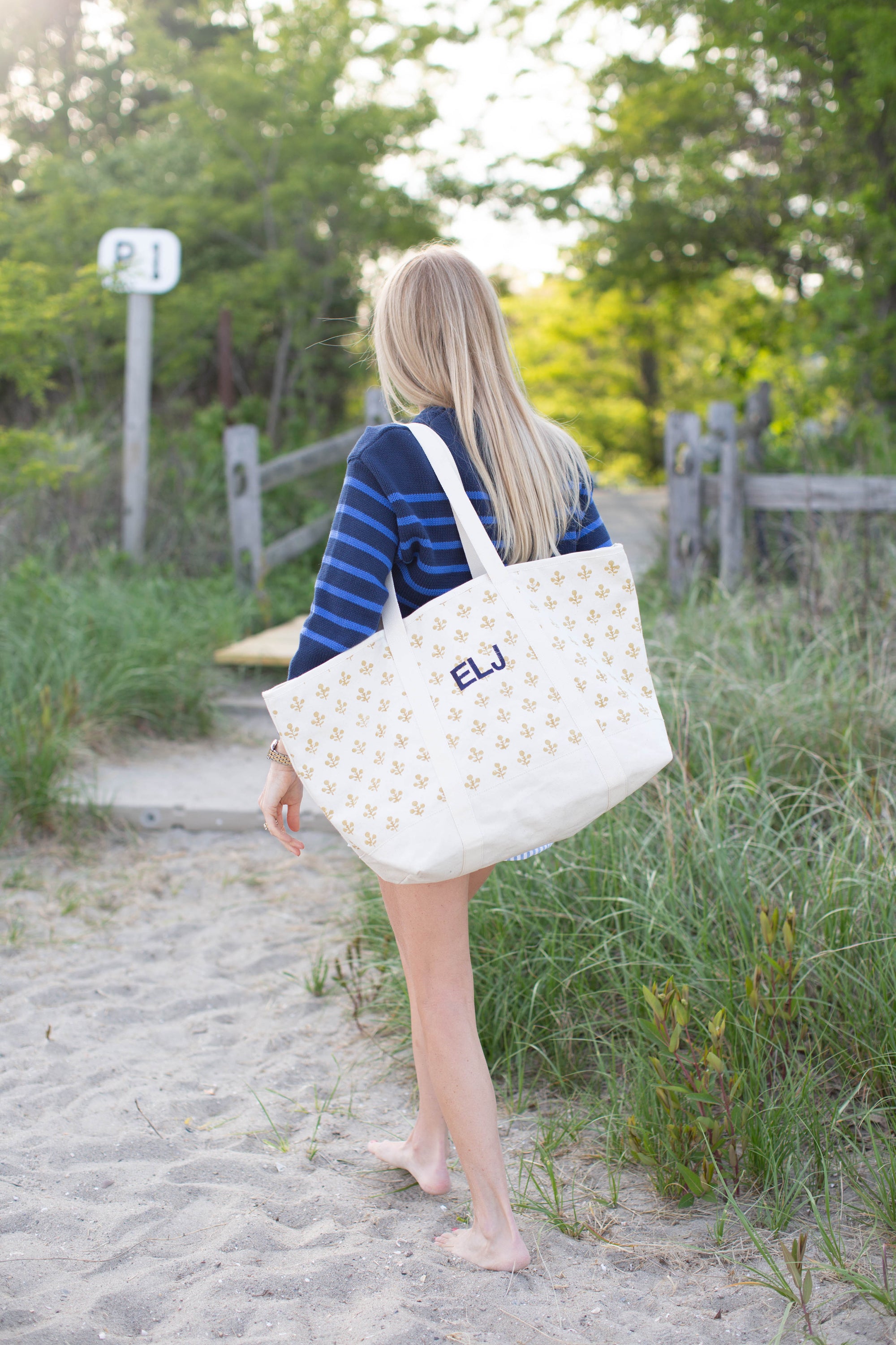 Lake Sweater - Navy/Tidal Blue Stripe