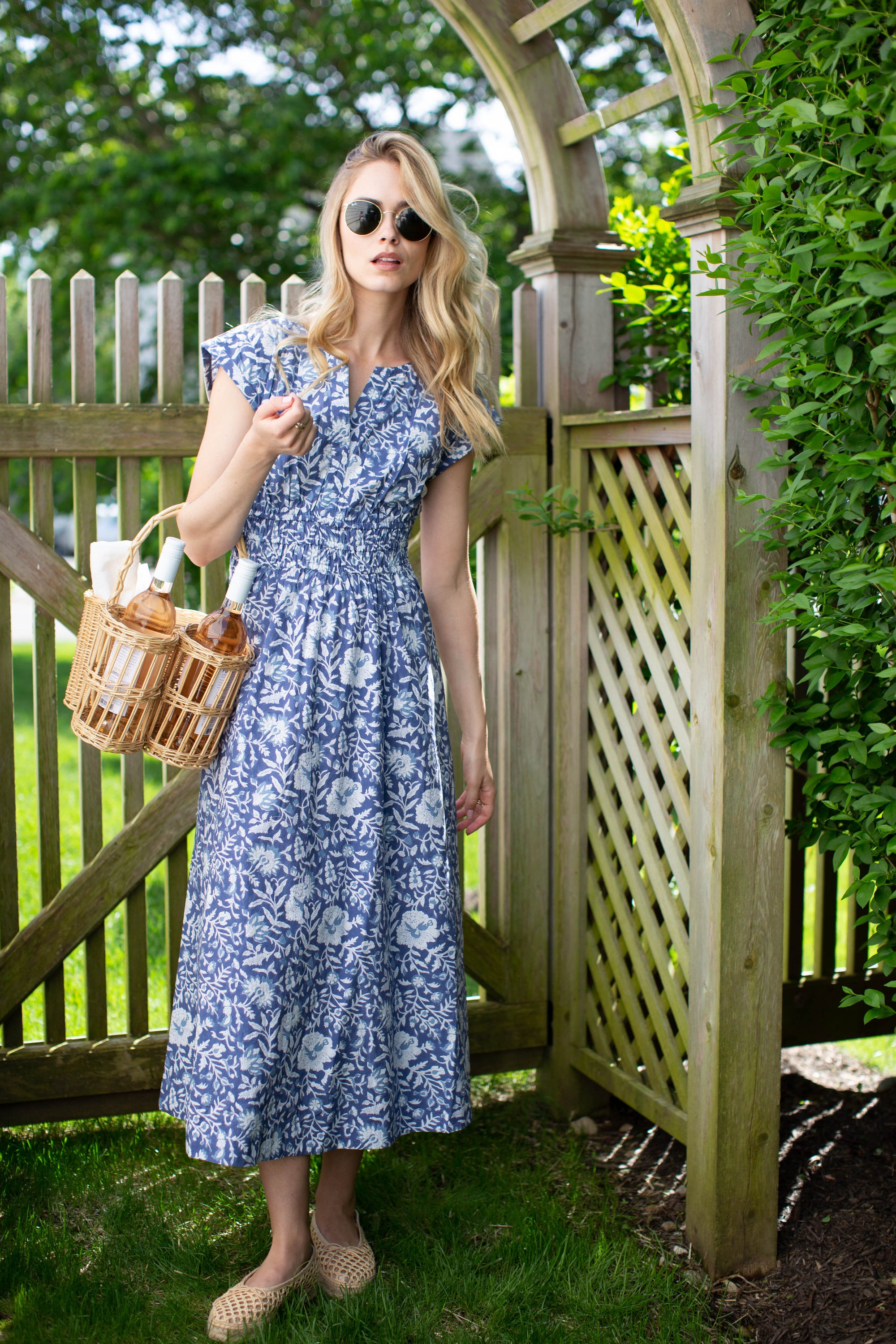 Clara Dress - Indigo Blossom