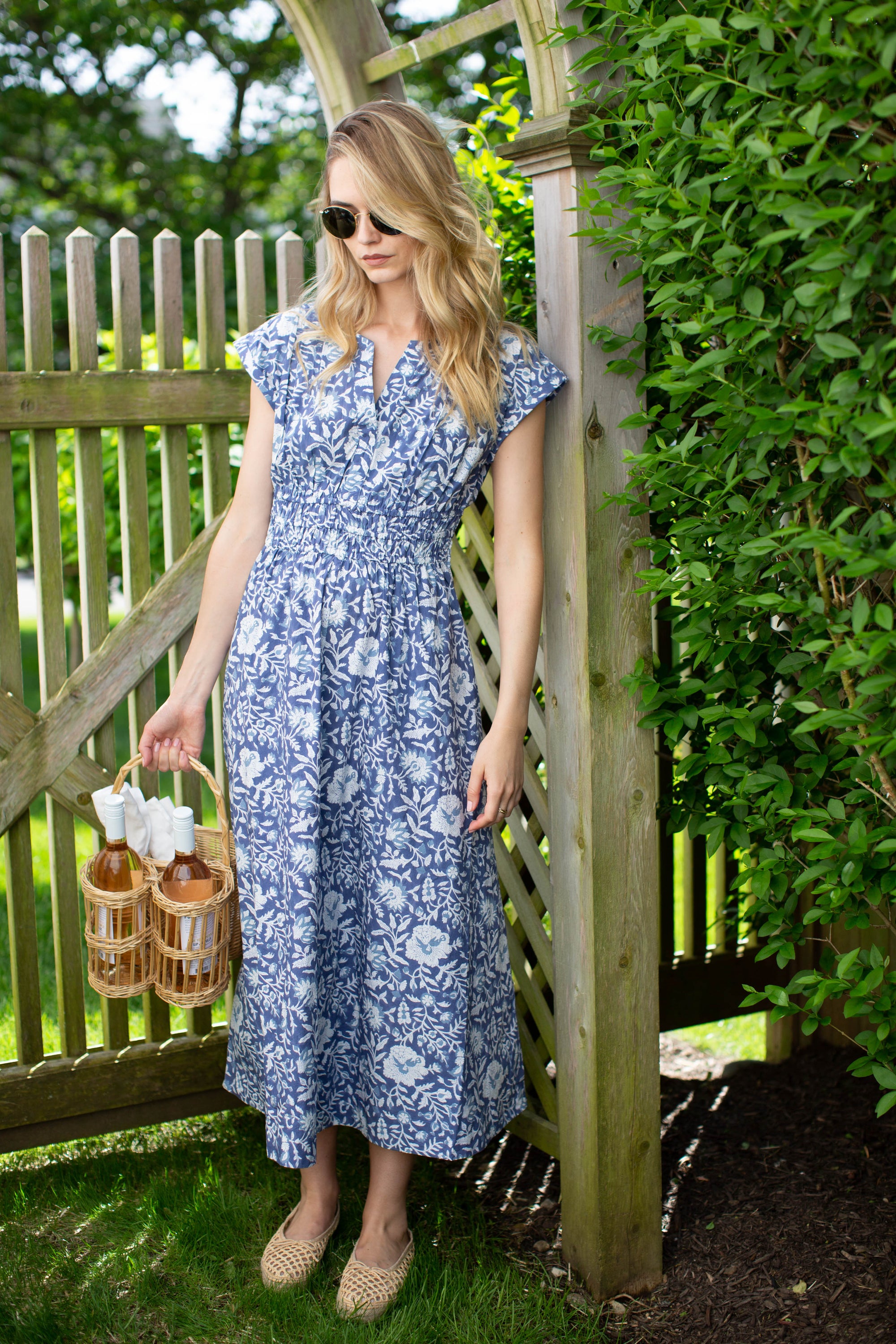 Clara Dress - Indigo Blossom