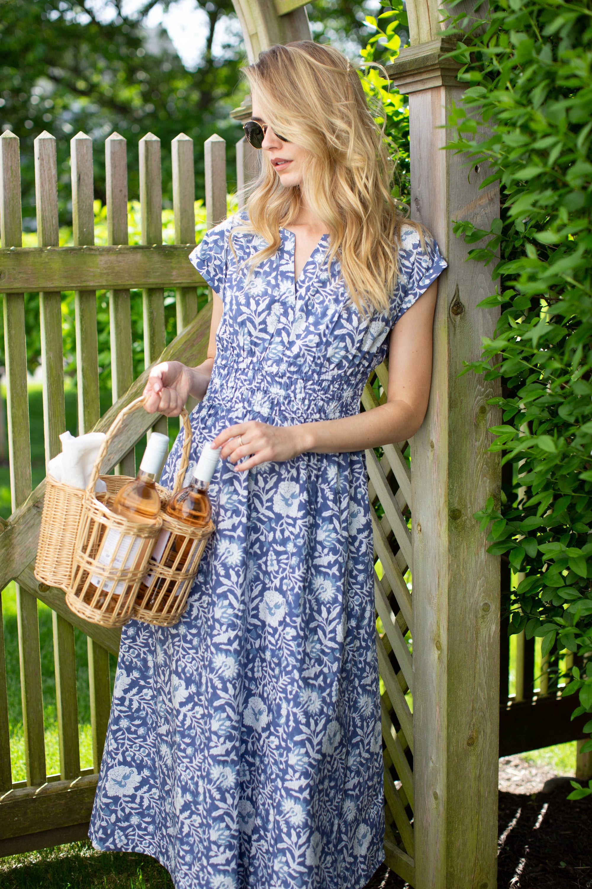 Clara Dress - Indigo Blossom